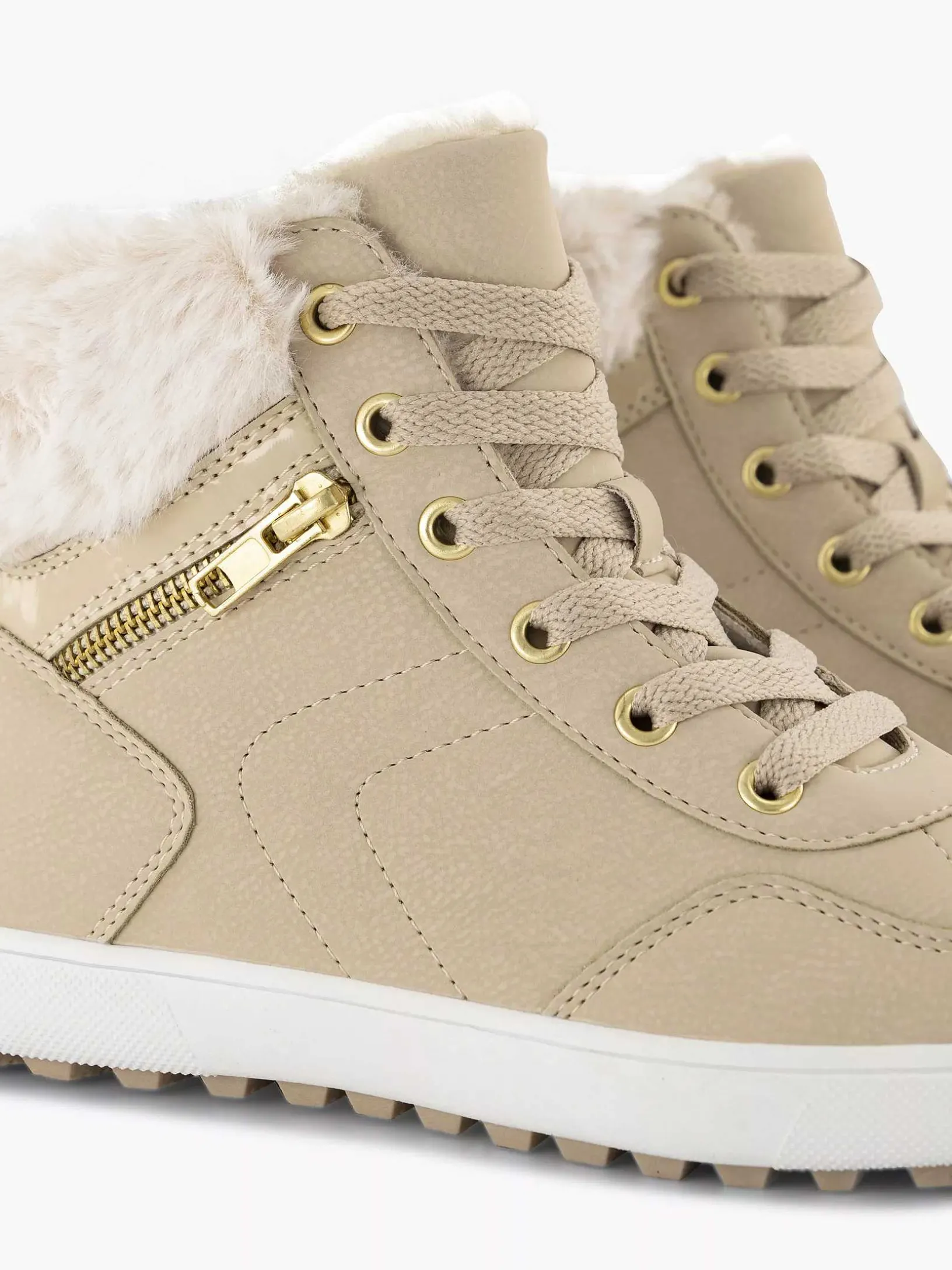 Beige Hoge Sneaker