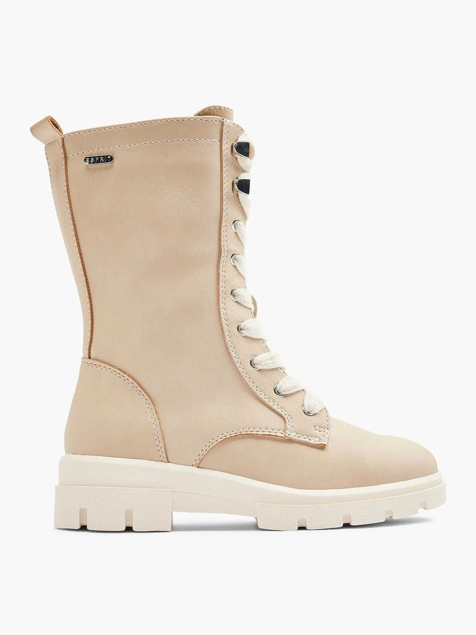 Beige Hoge Veterboot