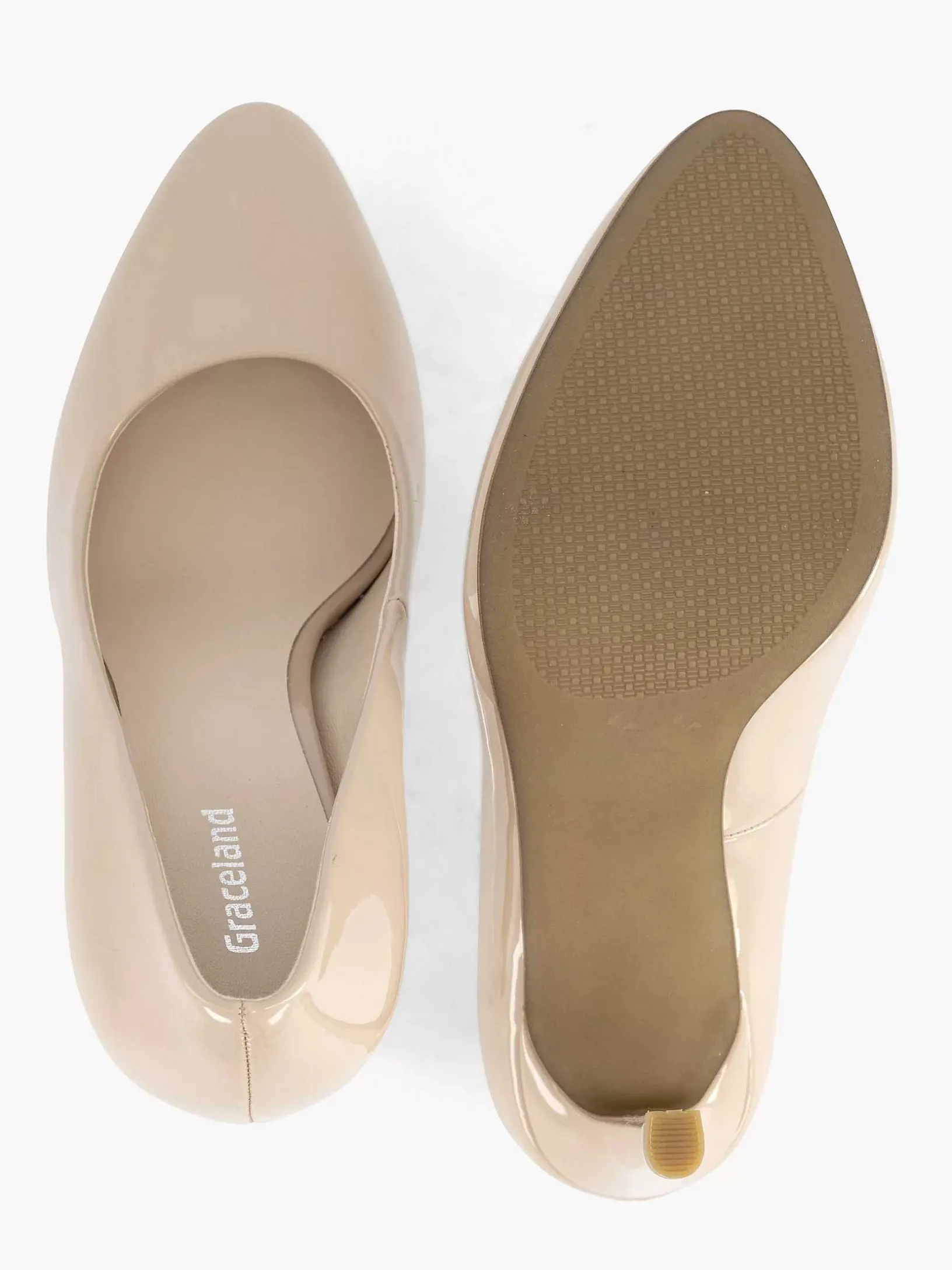 Beige Lak Pump