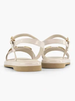 Beige Sandaal Siergesp