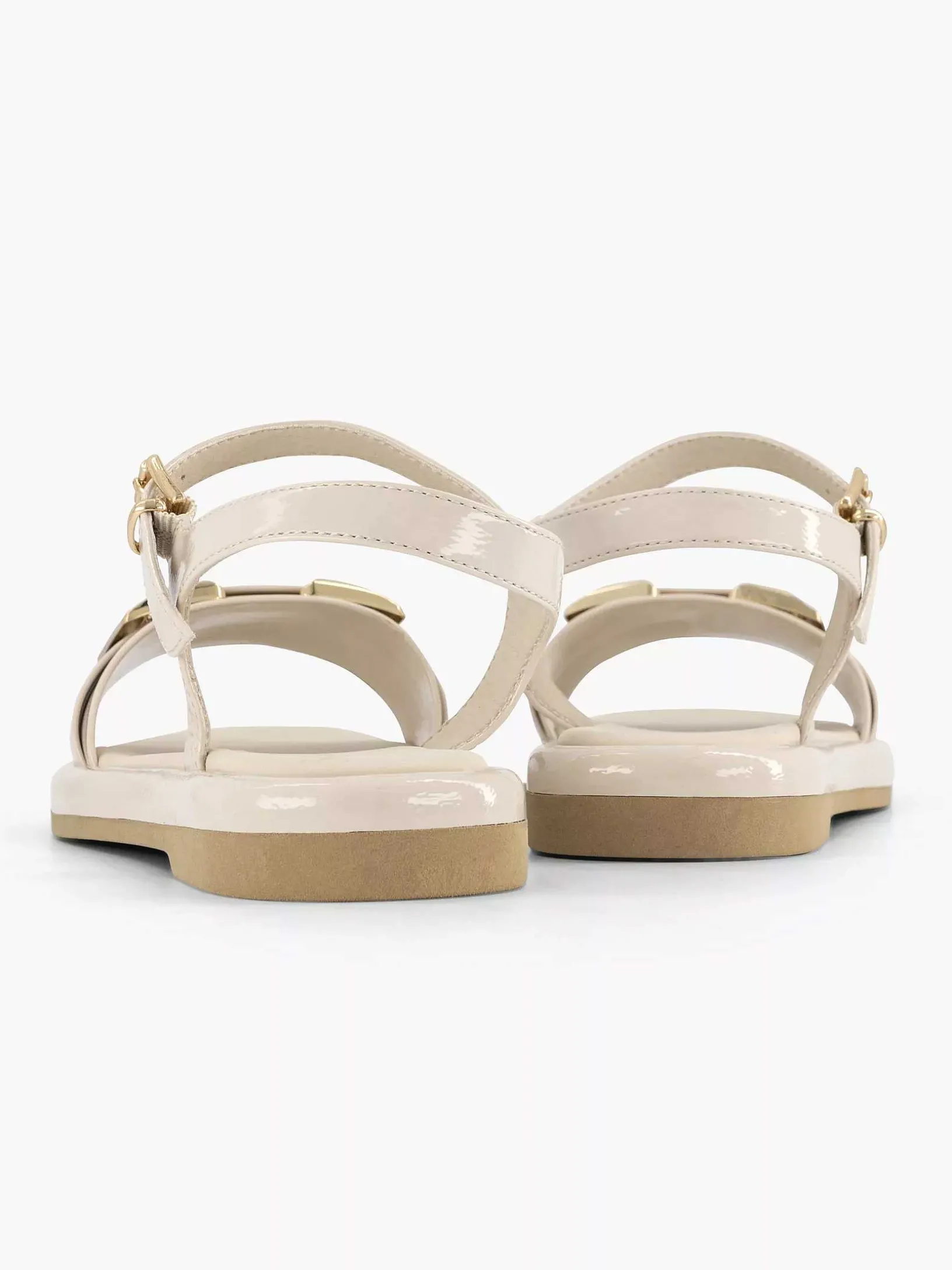 Beige Sandaal Siergesp
