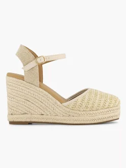 Beige Sandaal Sleehak