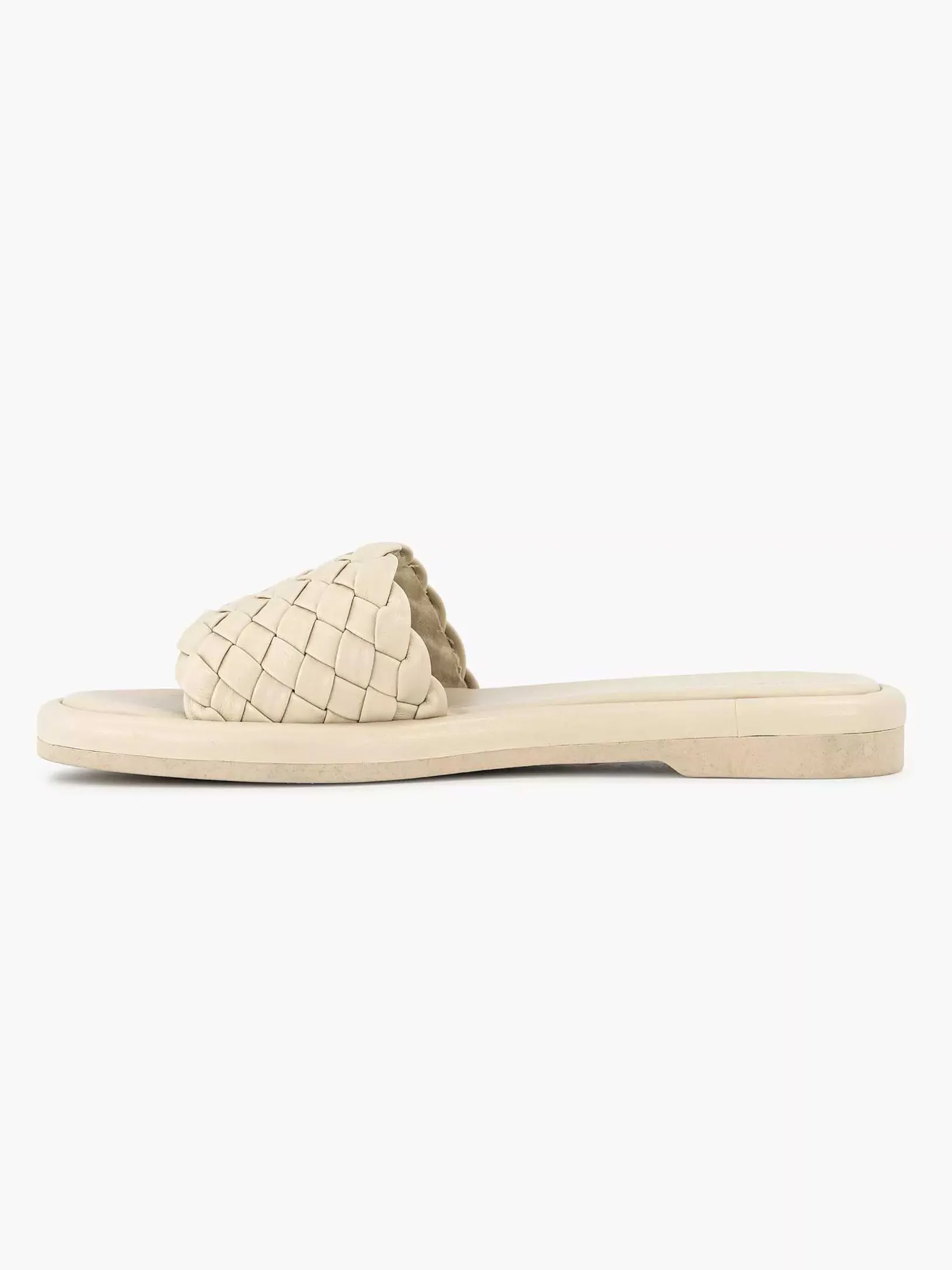 Beige Slipper Gevlochten