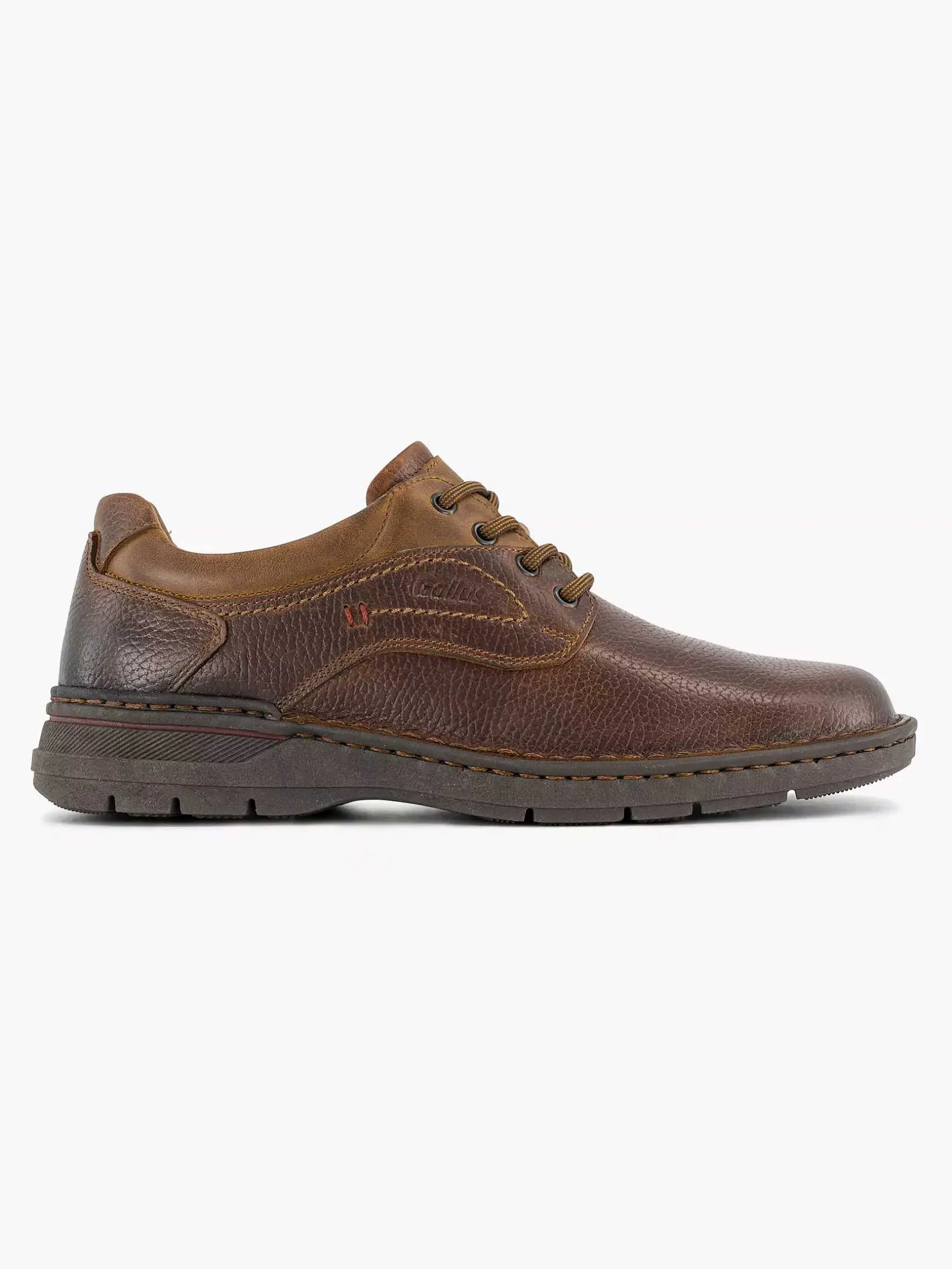 Bruine Leren Veterschoen