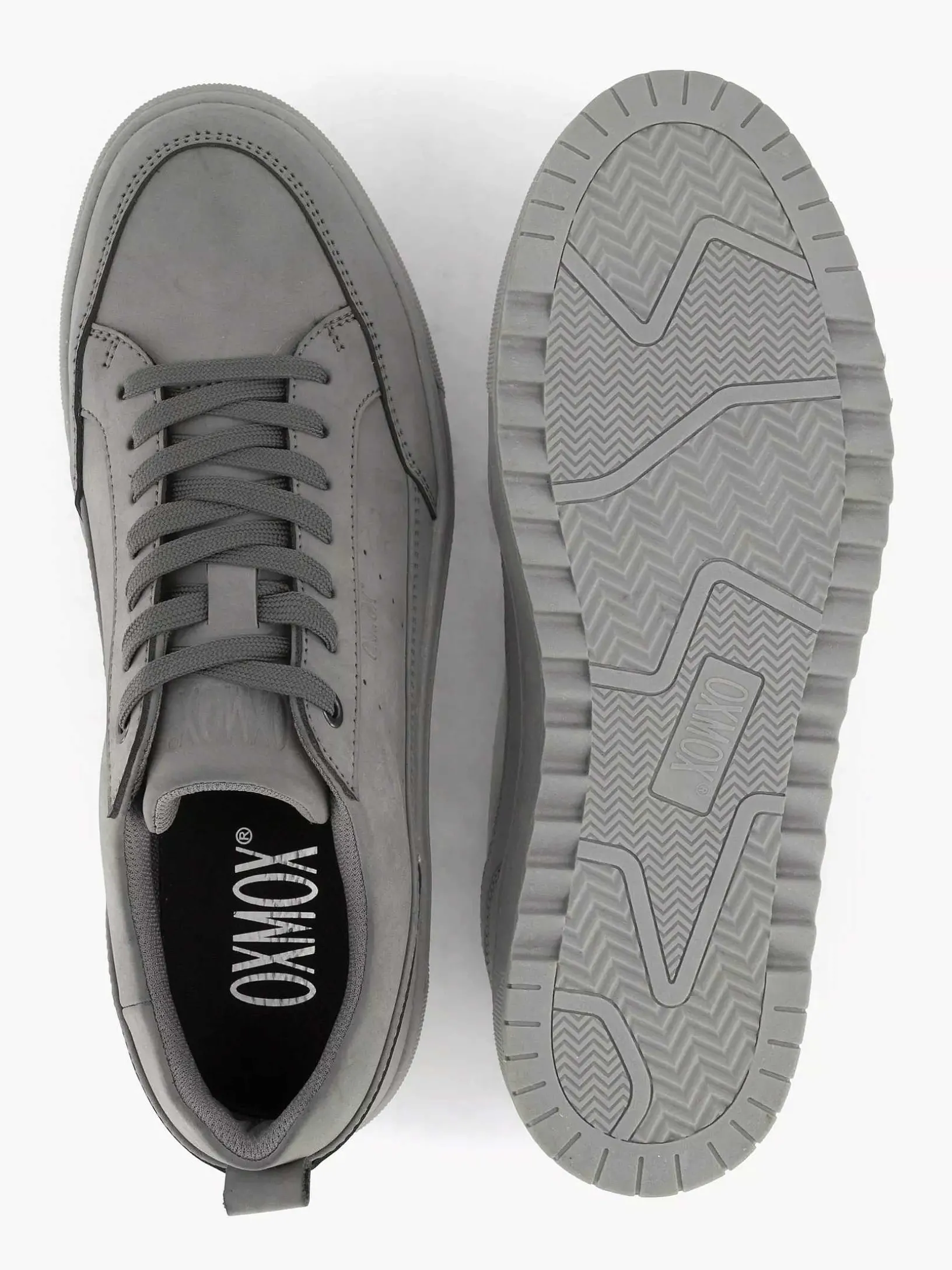 Grijze Leren Sneaker