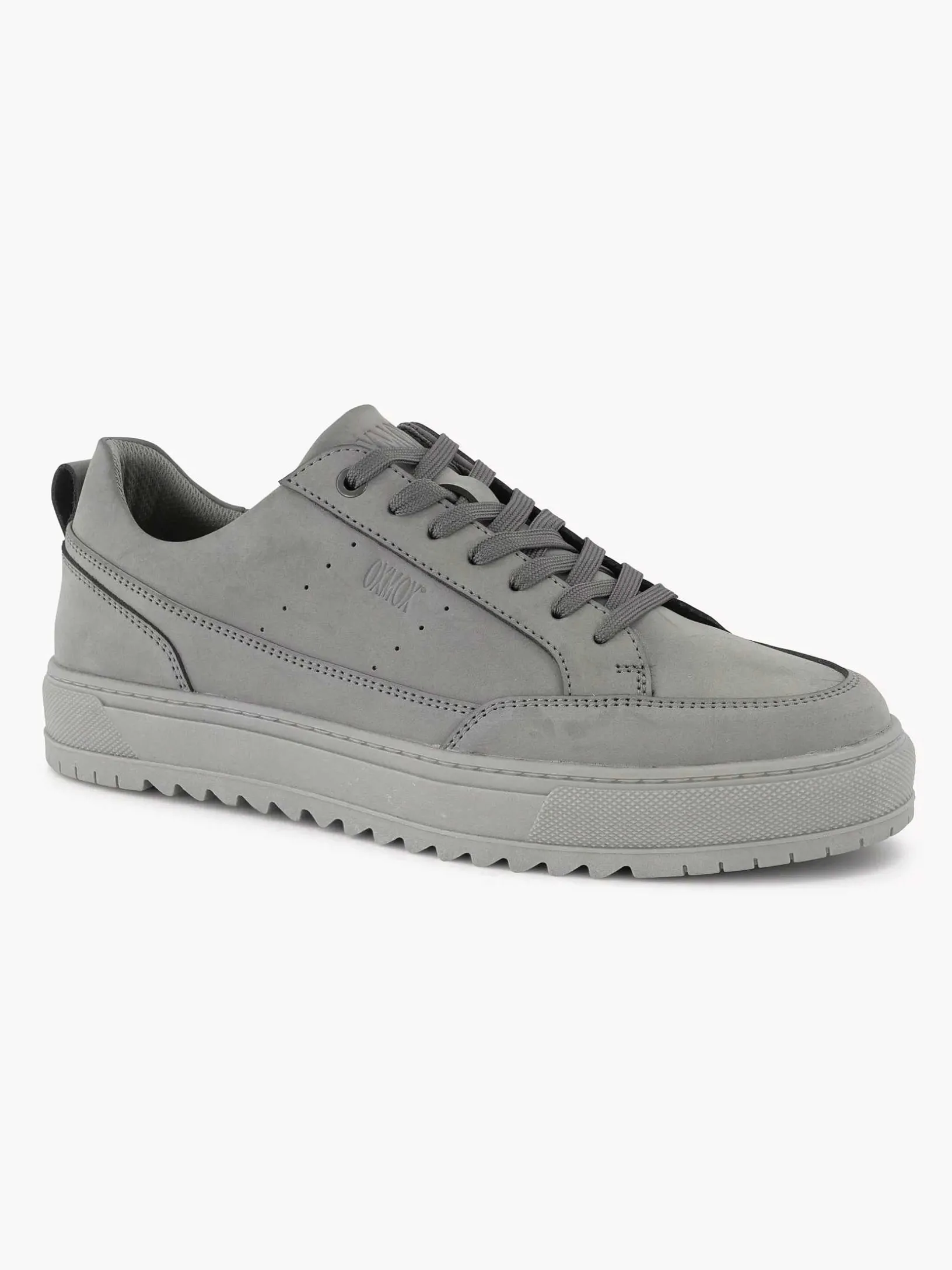 Grijze Leren Sneaker