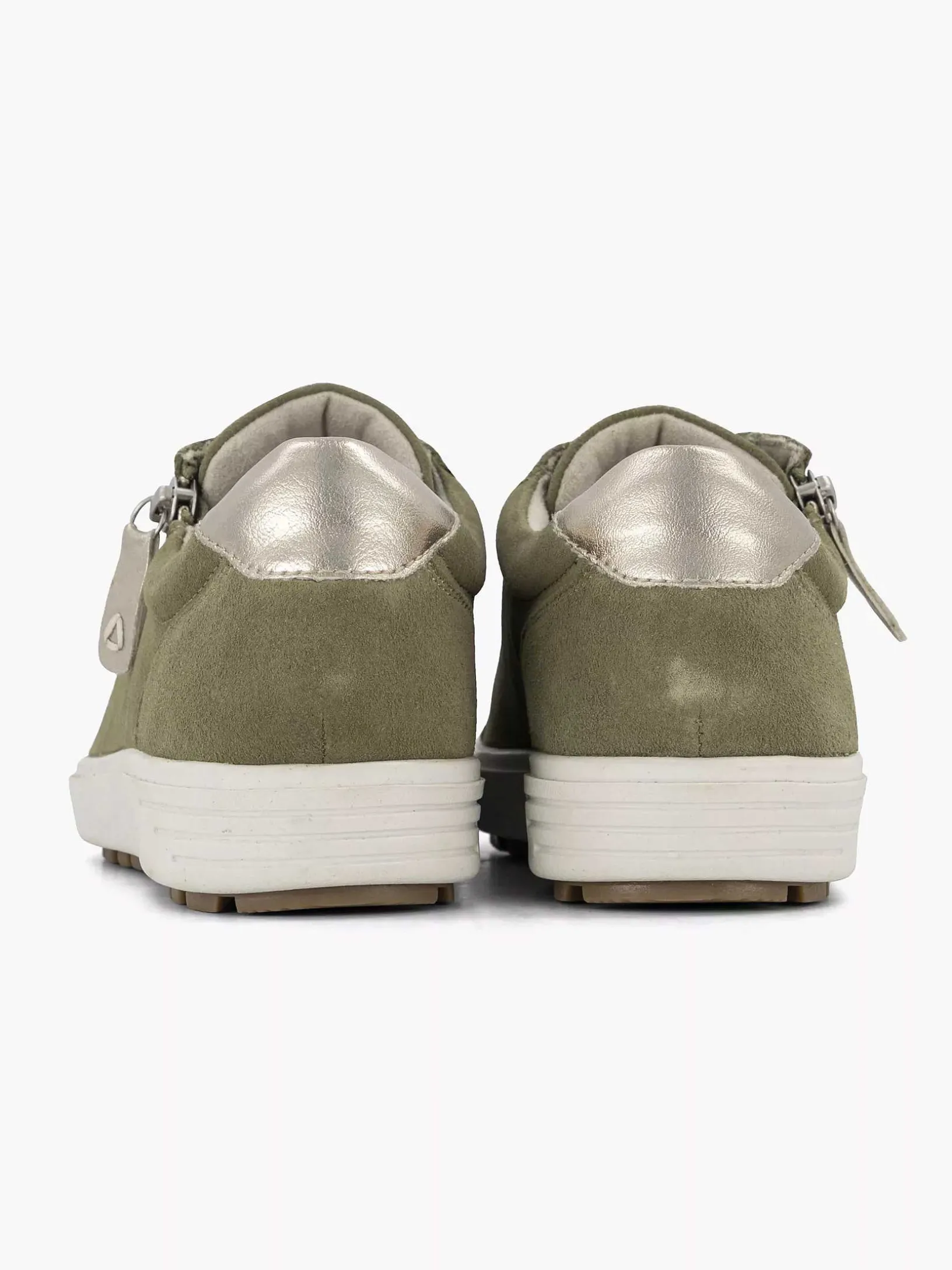 Groene Leren Comfort Sneaker