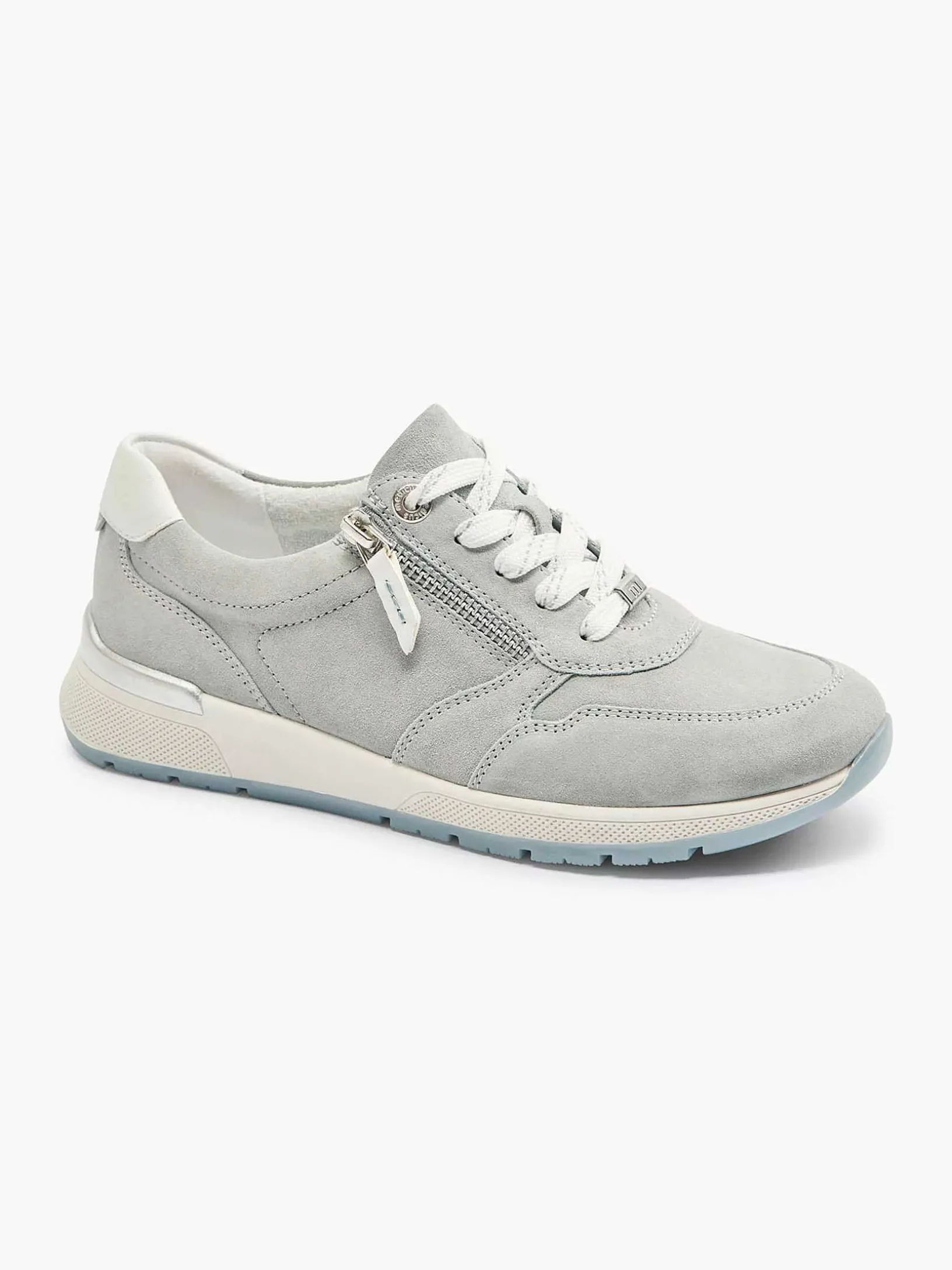 Lichtblauwe Leren Sneaker