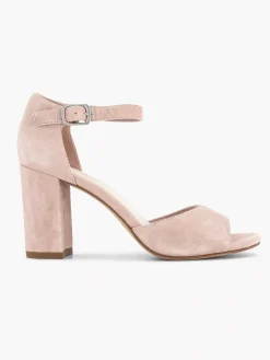 Lichtroze Suede Sandalette