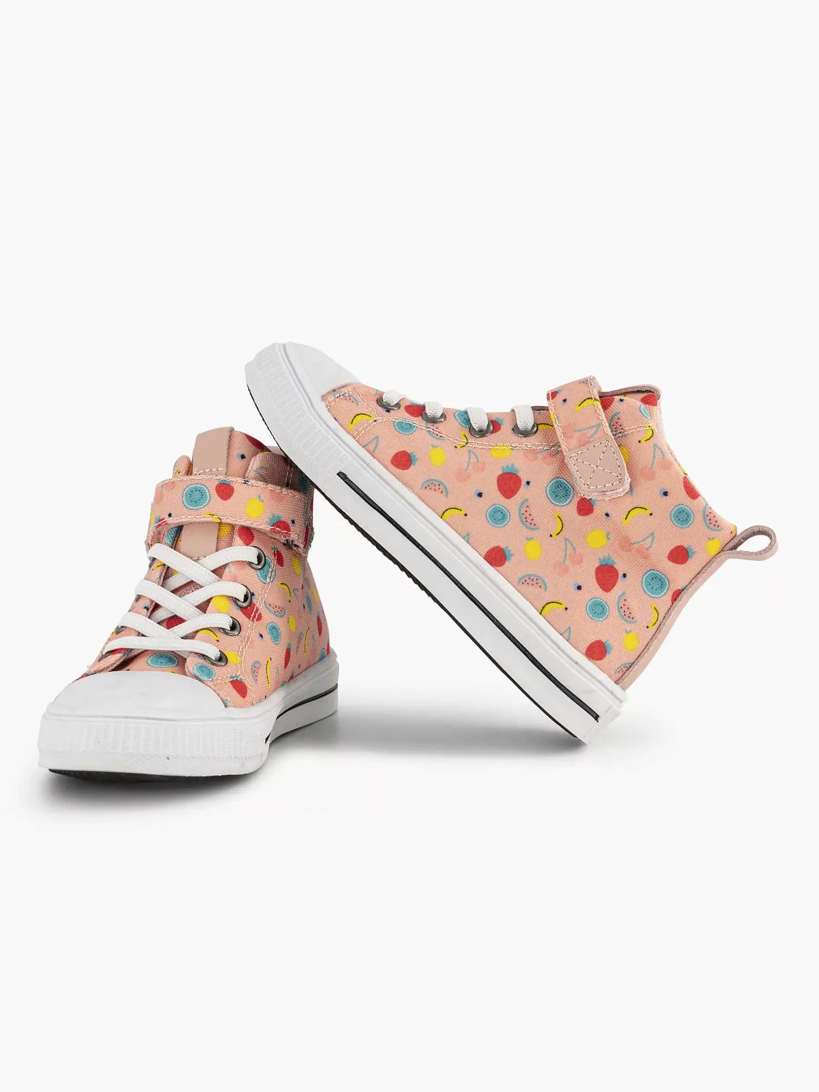 Roze Hoge Canvas Sneaker Fruit