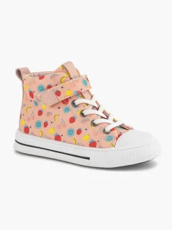 Roze Hoge Canvas Sneaker Fruit