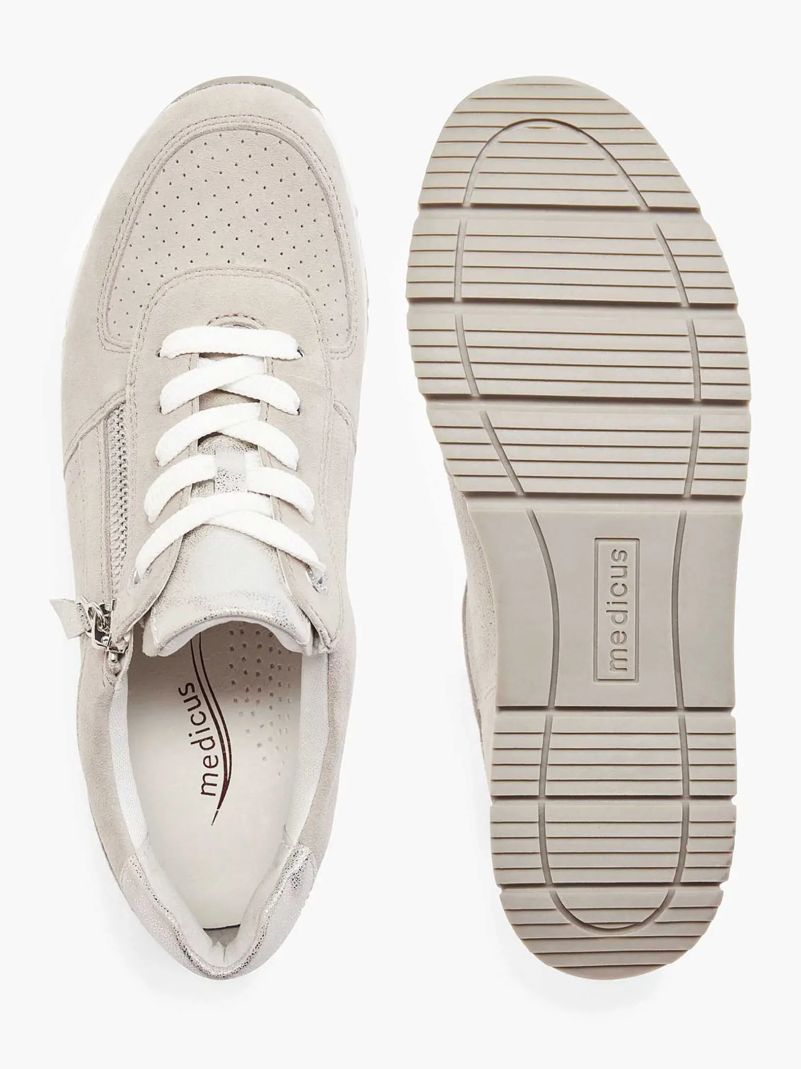 Taupe Leren Sneaker