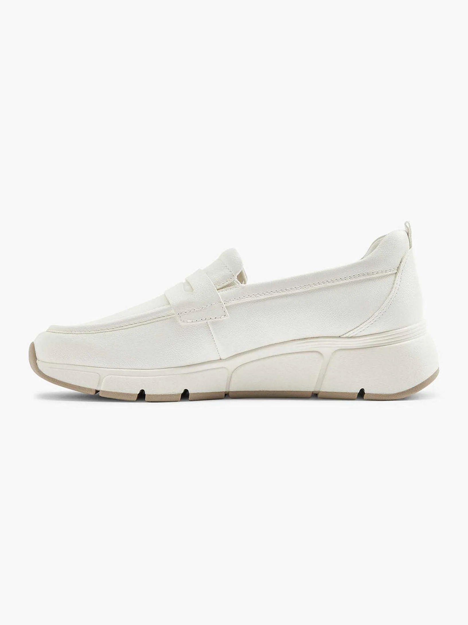 Witte Leren Comfort Instapper
