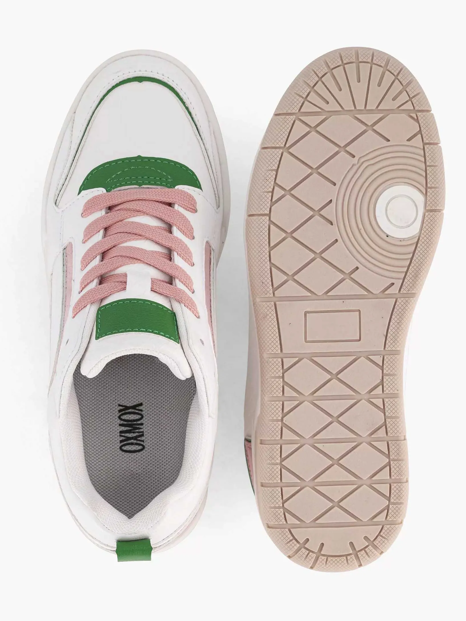 Witte Retro Sneaker Roze