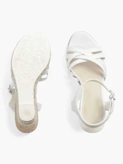 Witte Sandalette Sleehak