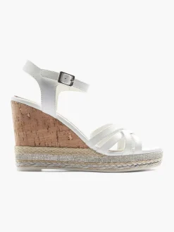 Witte Sandalette Sleehak