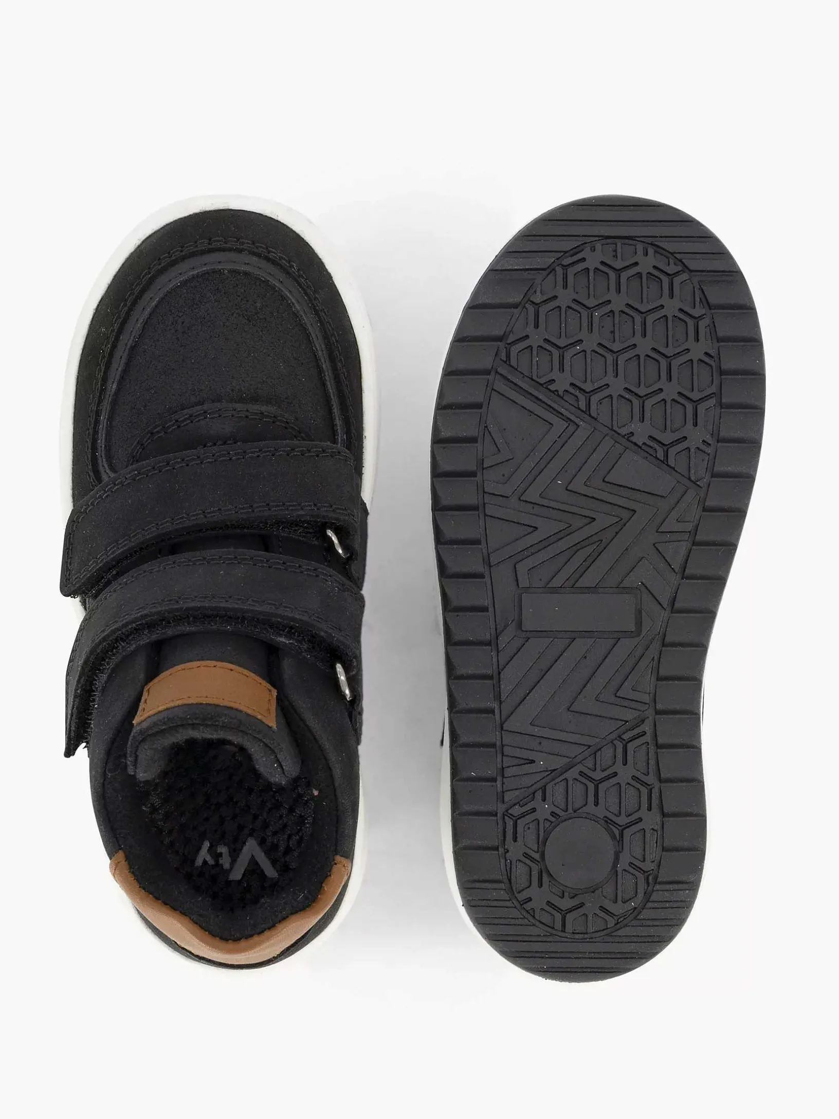 Zware Leren Sneakers Klittenband