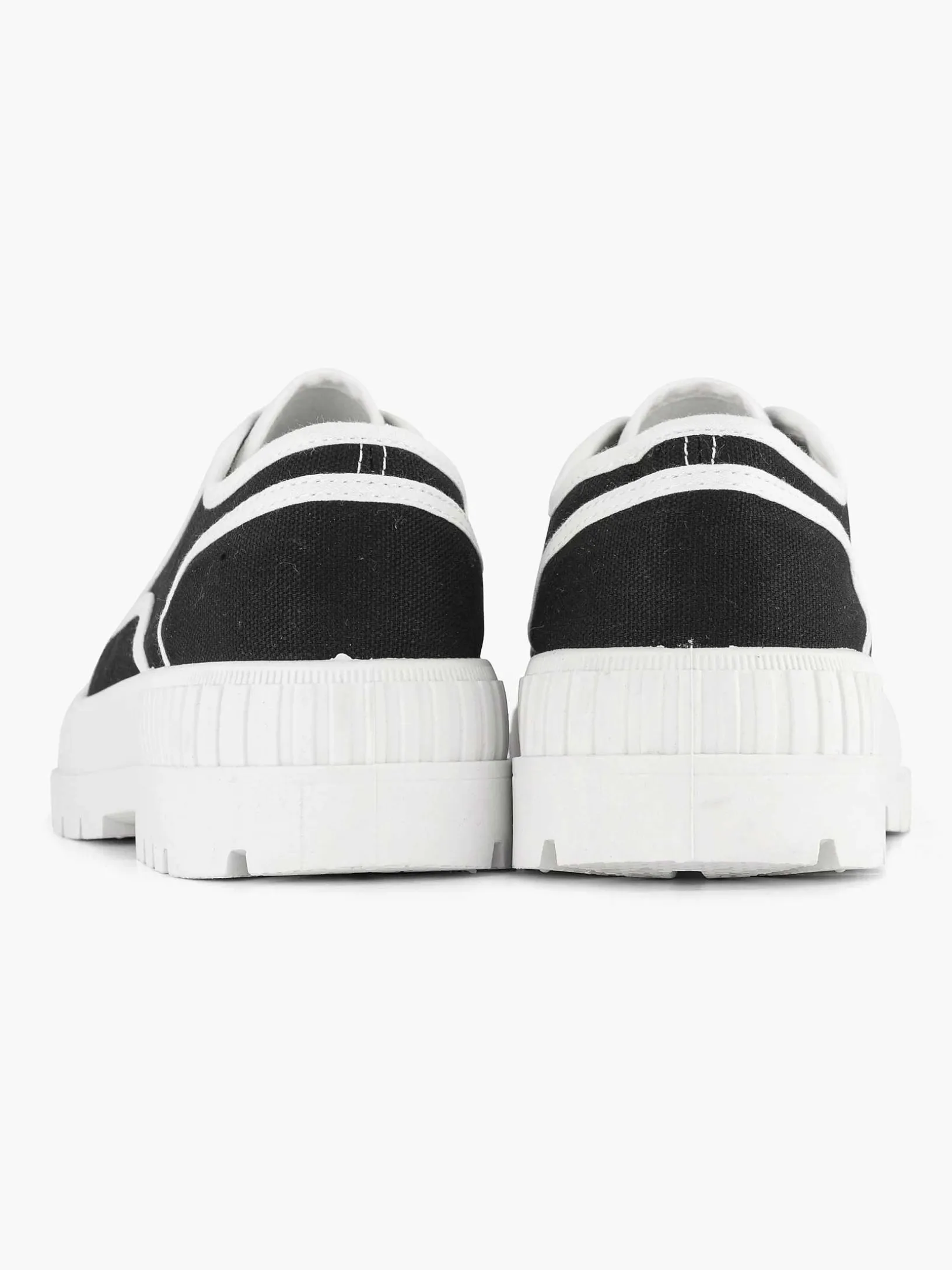 Zwarte Canvas Chunky Sneaker