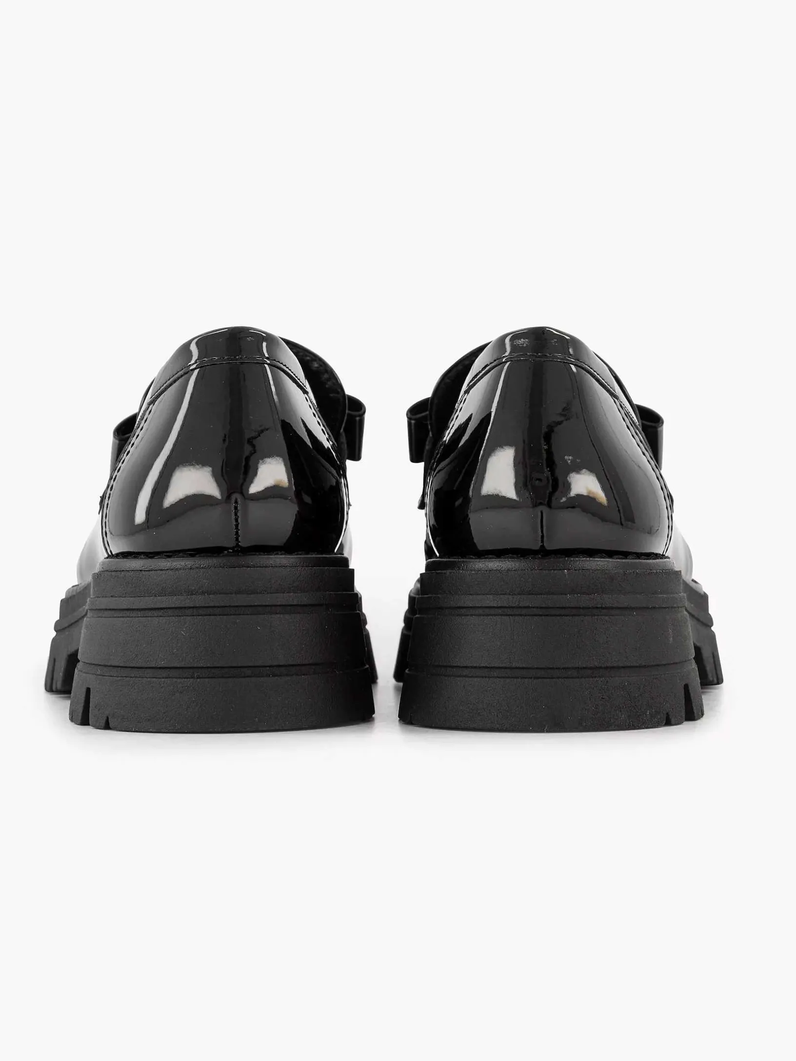 Zwarte Chunky Loafer Lak