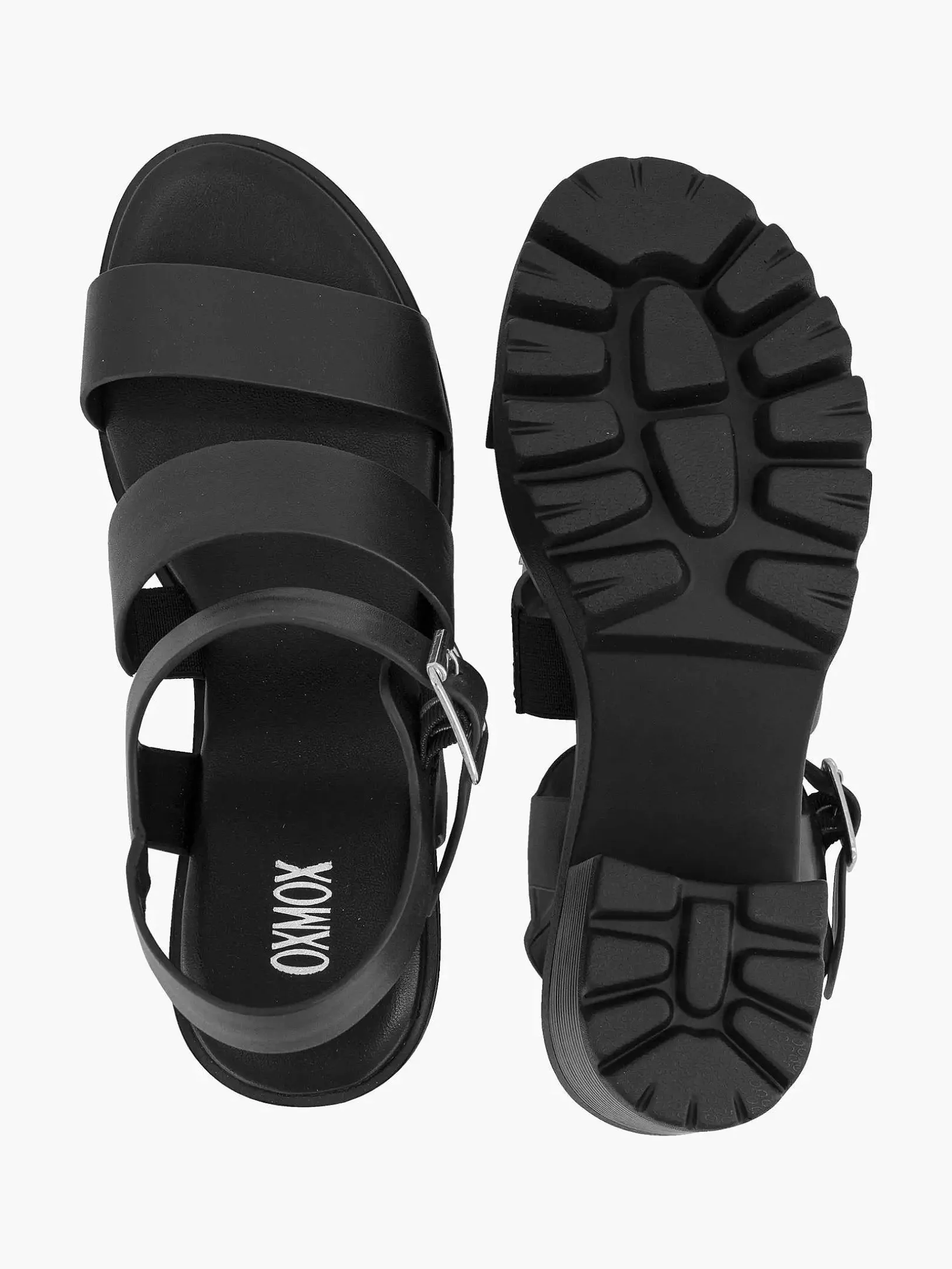 Zwarte Chunky Sandalette