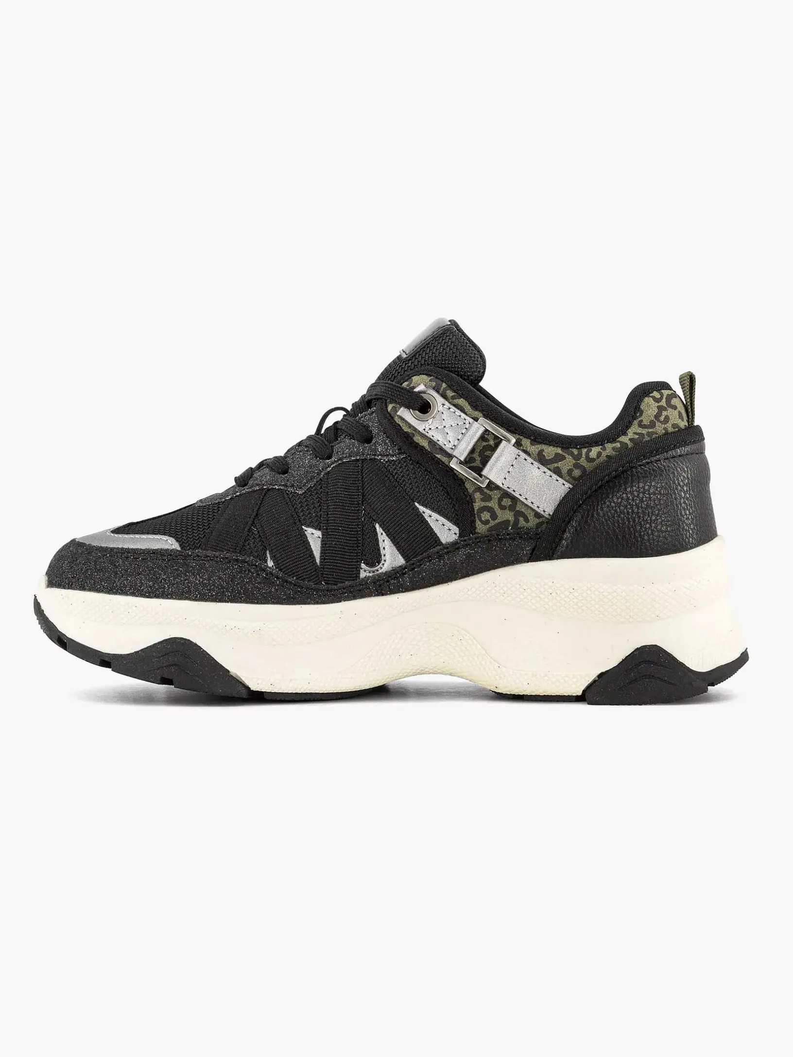 Zwarte Chunky Sneaker Panterprint