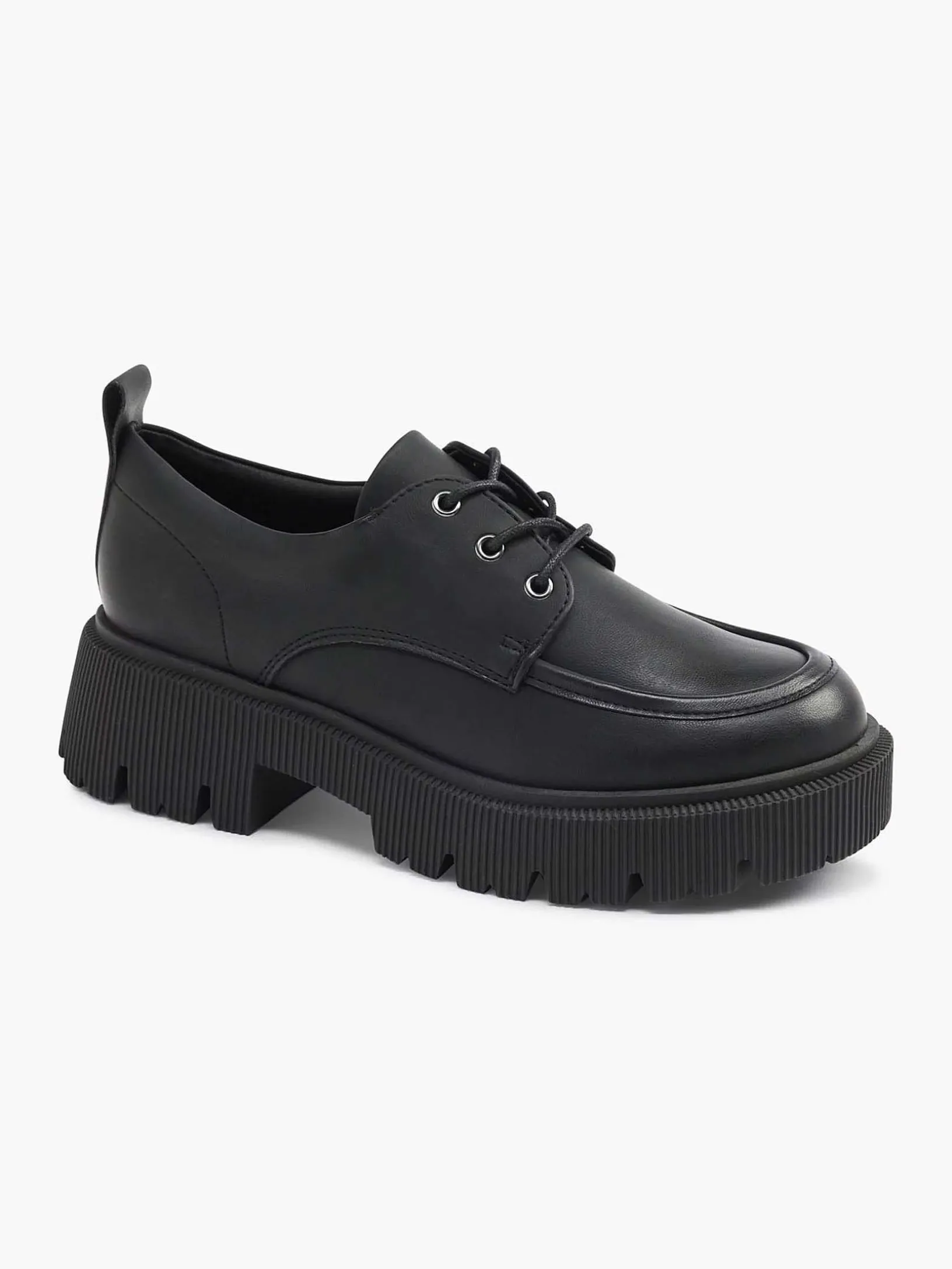 Zwarte Chunky Veterschoen