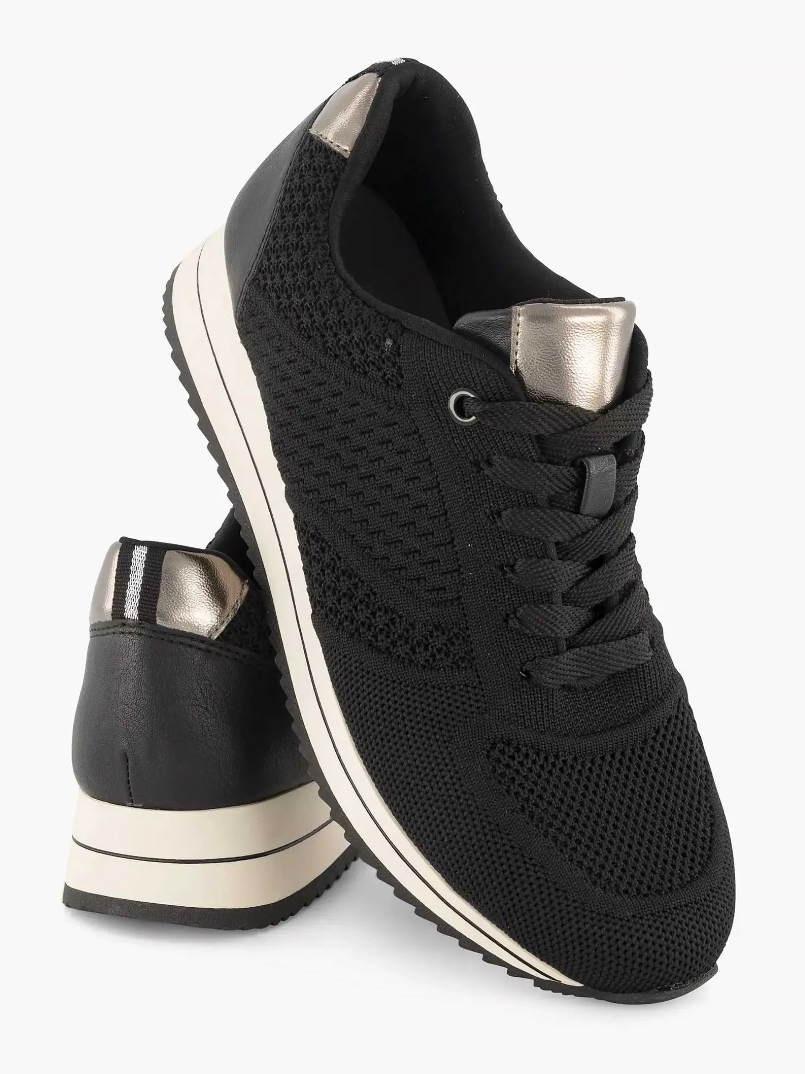 Zwarte Comfort Sneaker Knitted