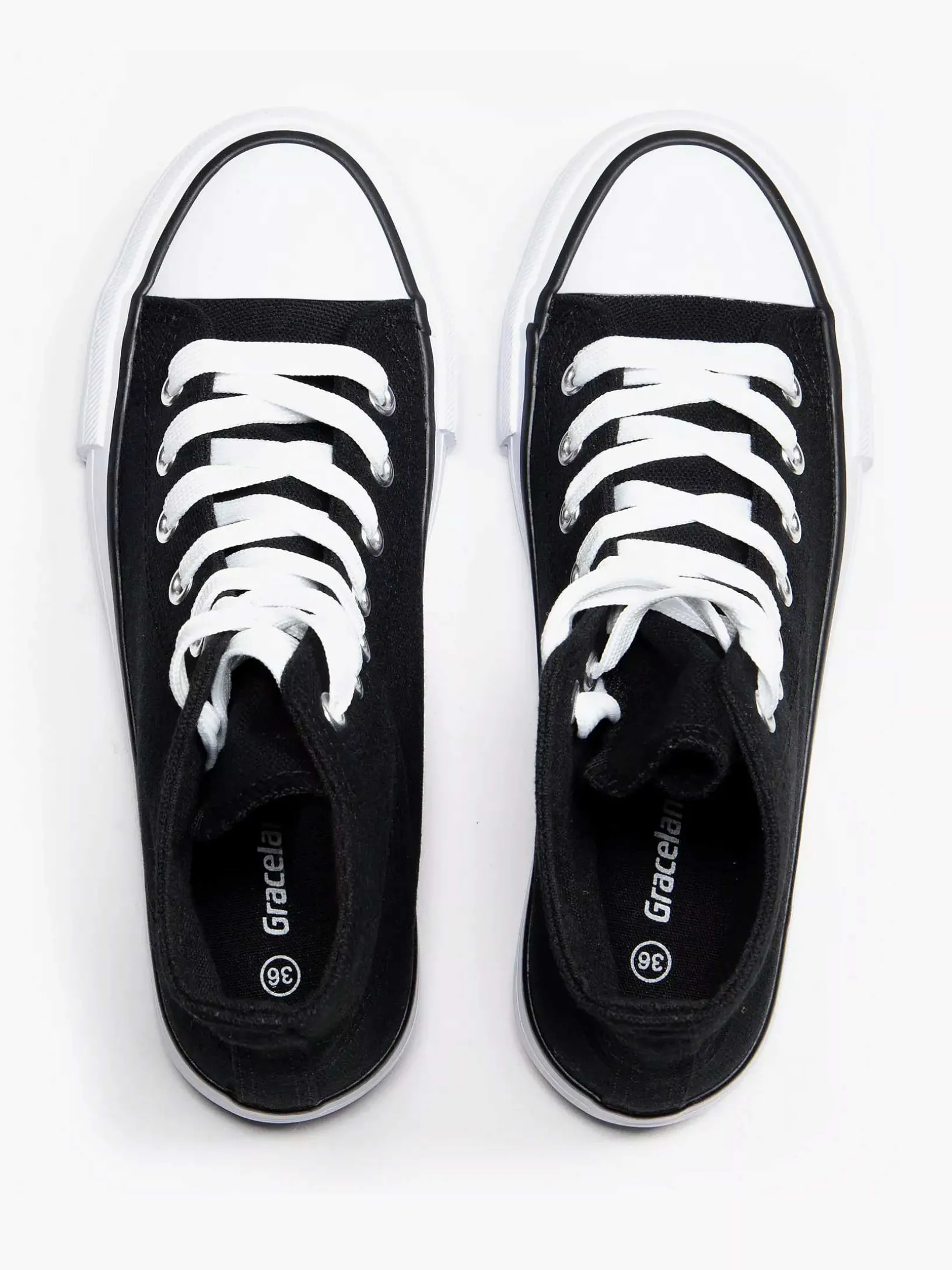Zwarte Hoge Canvas Sneaker