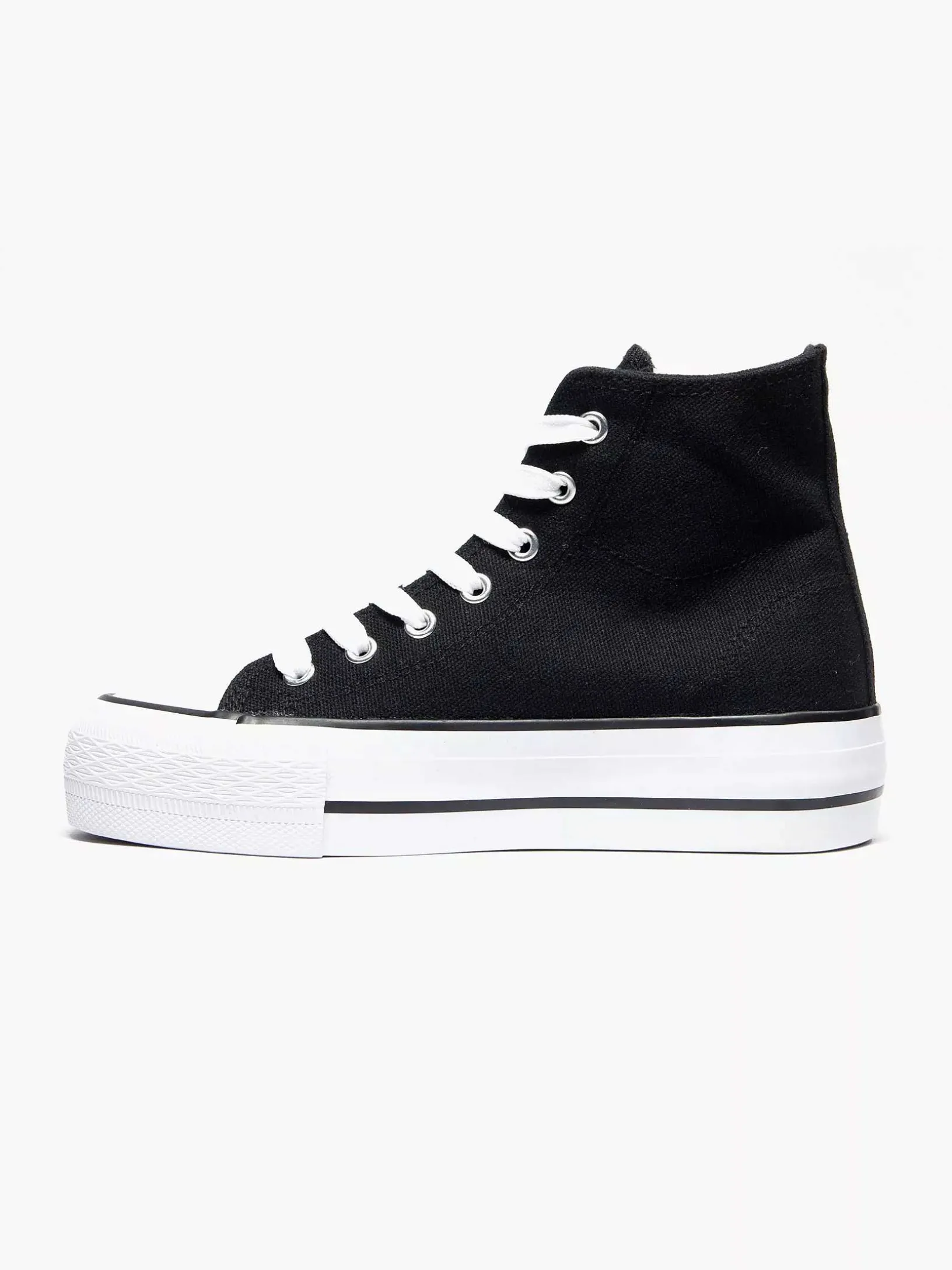 Zwarte Hoge Canvas Sneaker
