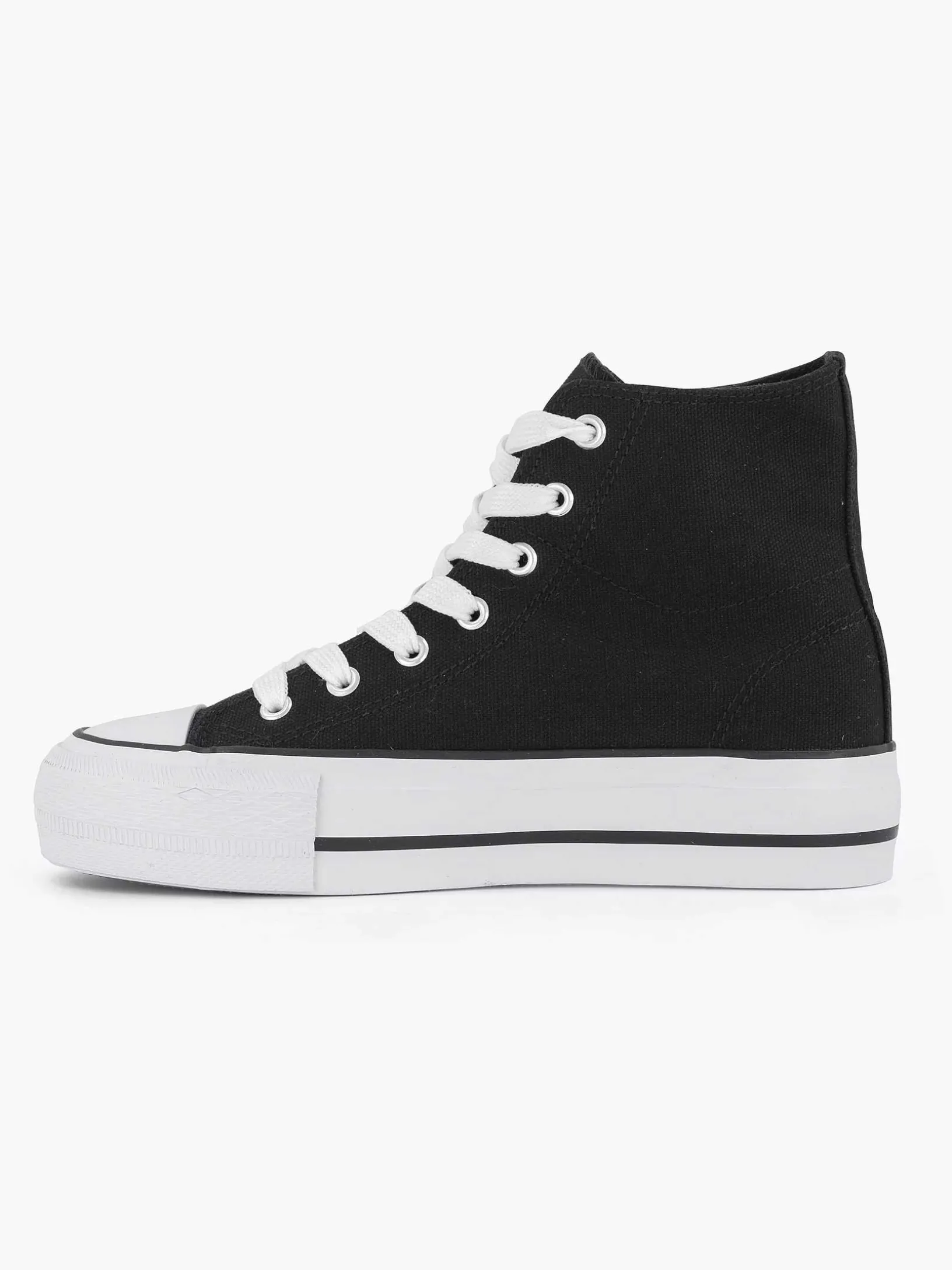 Zwarte Hoge Canvas Sneaker