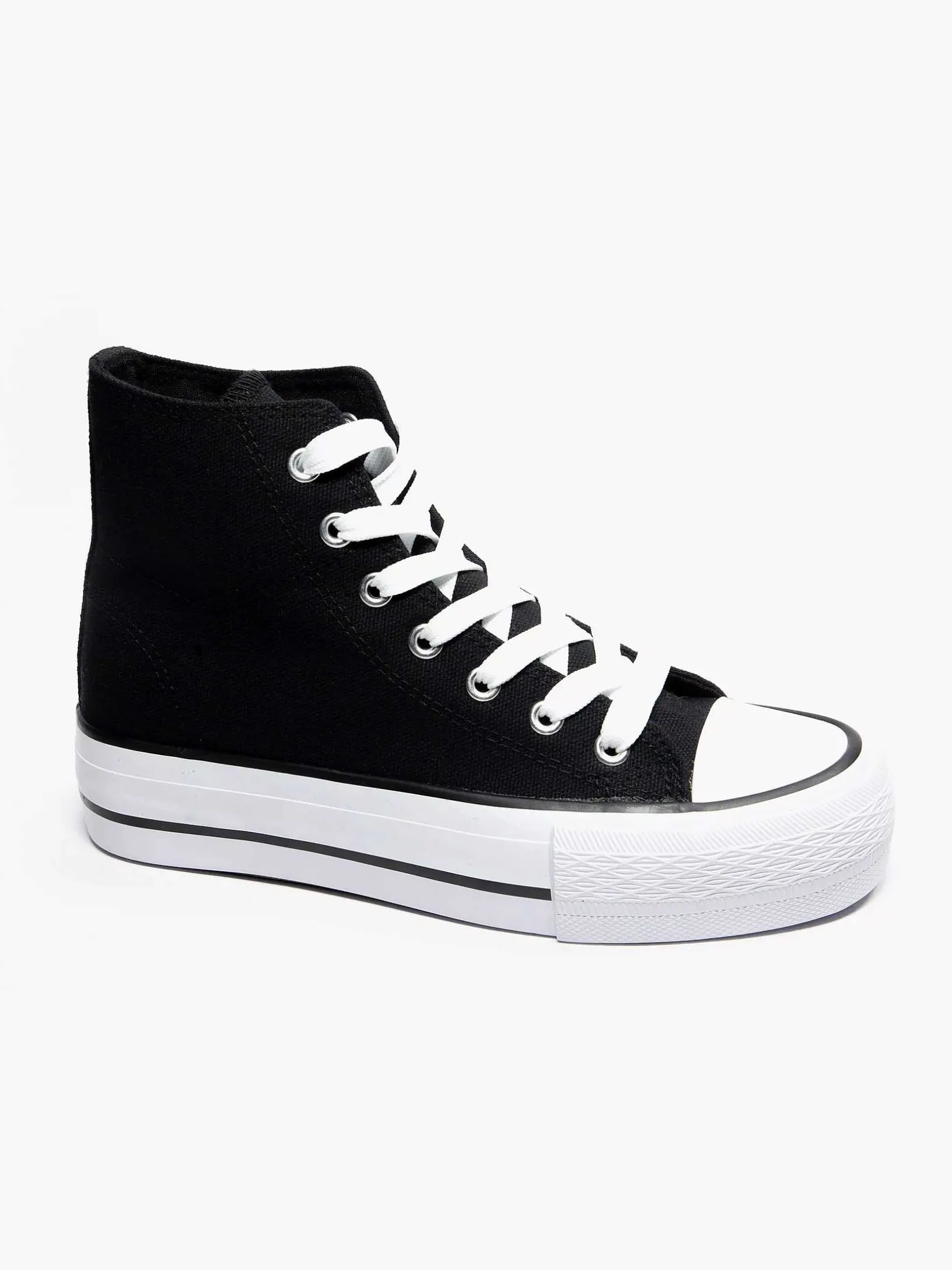 Zwarte Hoge Canvas Sneaker