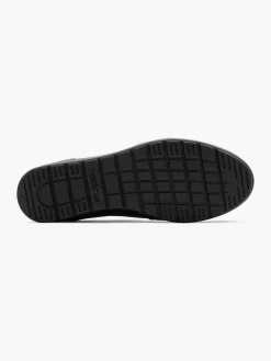 Zwarte Leren Comfort Instapper