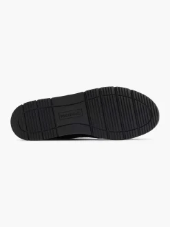 Zwarte Leren Comfort Sneaker