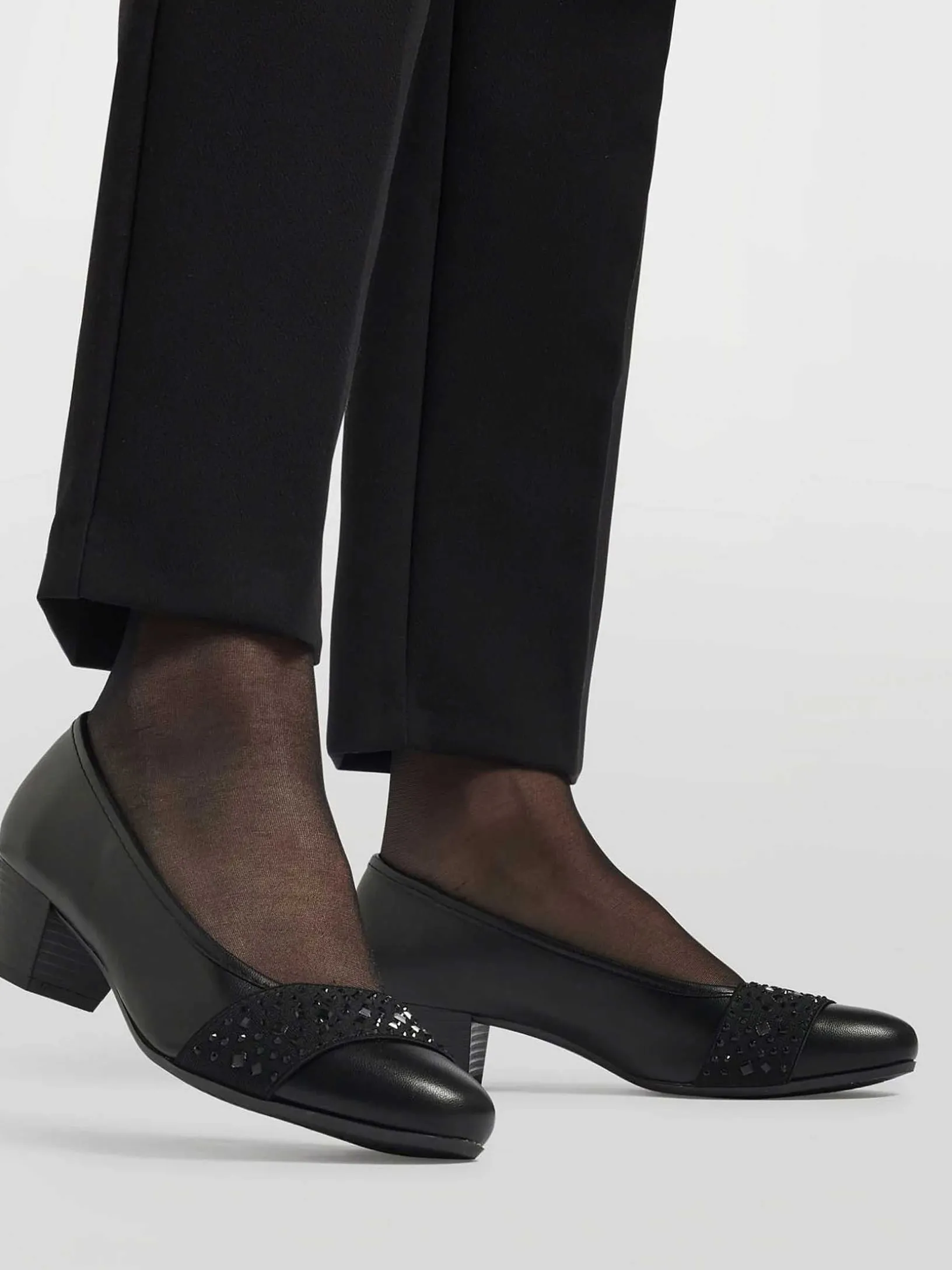 Zwarte Leren Pump