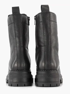 Zwarte Leren Veterboot