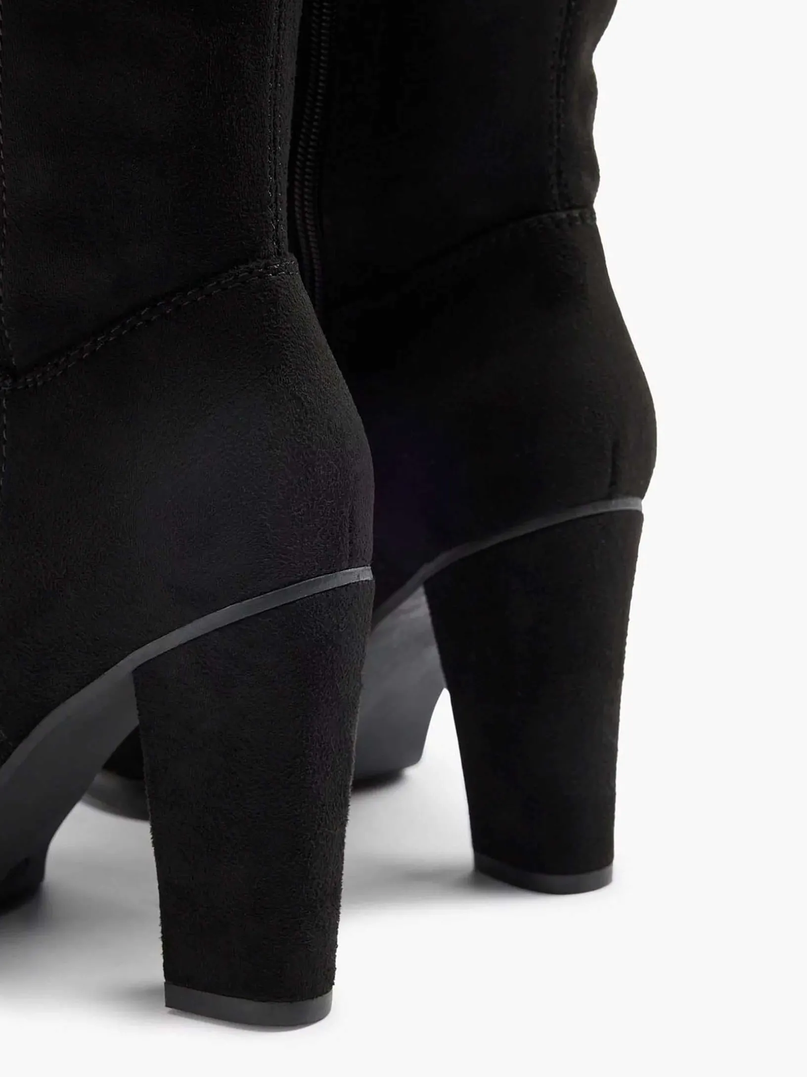 Zwarte Overknee Laars Hak