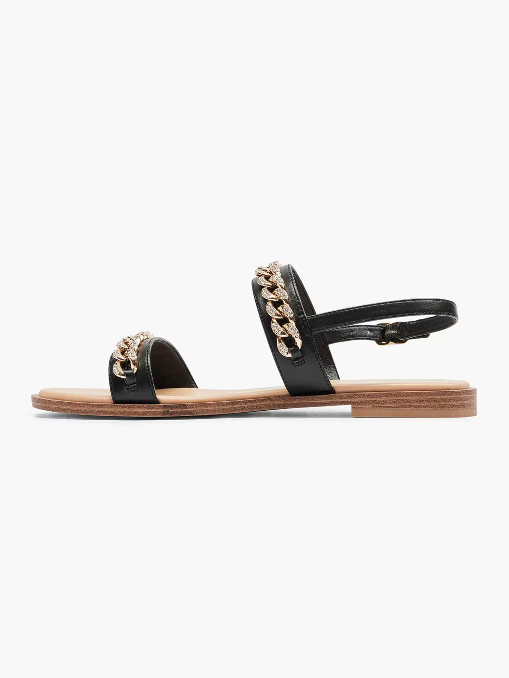 Zwarte Sandaal Sierketting