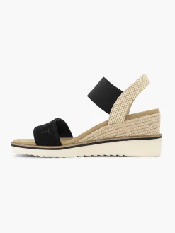 Zwarte Sandalette Sleehak