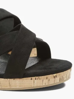 Zwarte Sandalette Sleehak