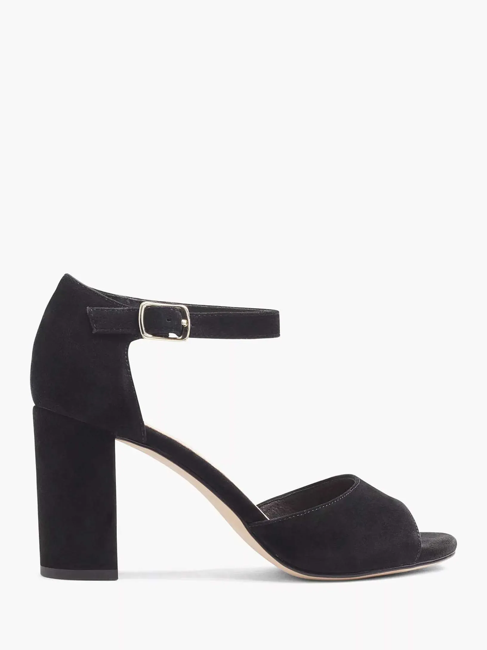 Zwarte Suede Sandalette