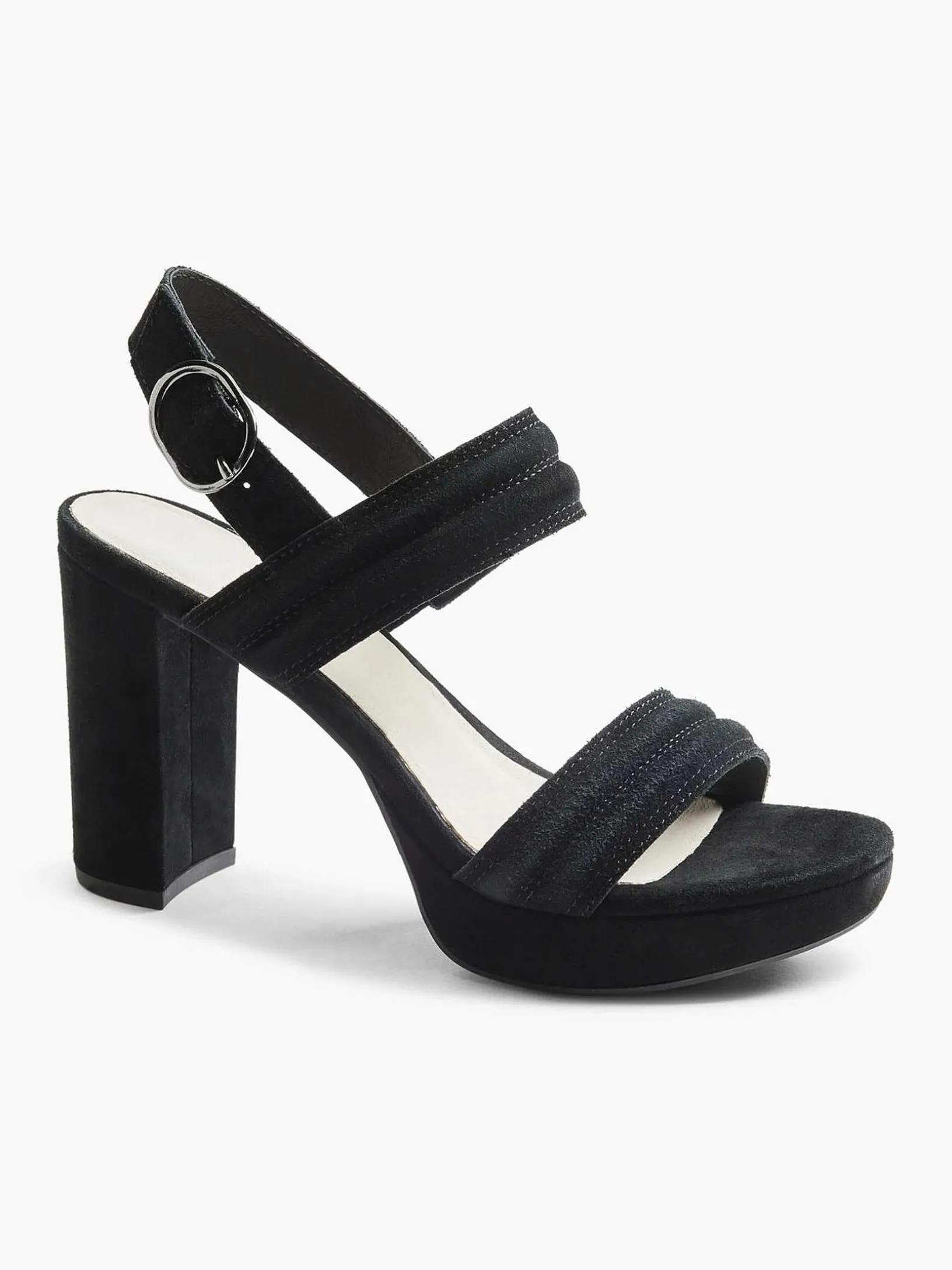 Zwarte Suede Sandalette