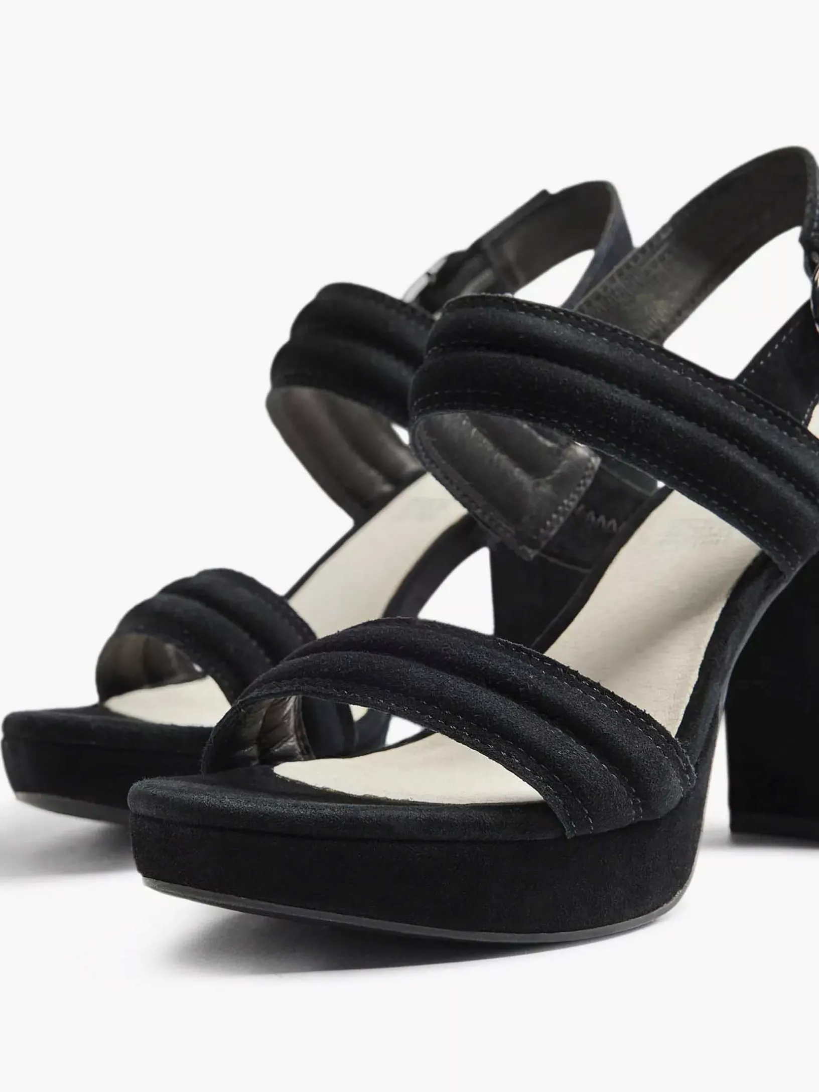 Zwarte Suede Sandalette