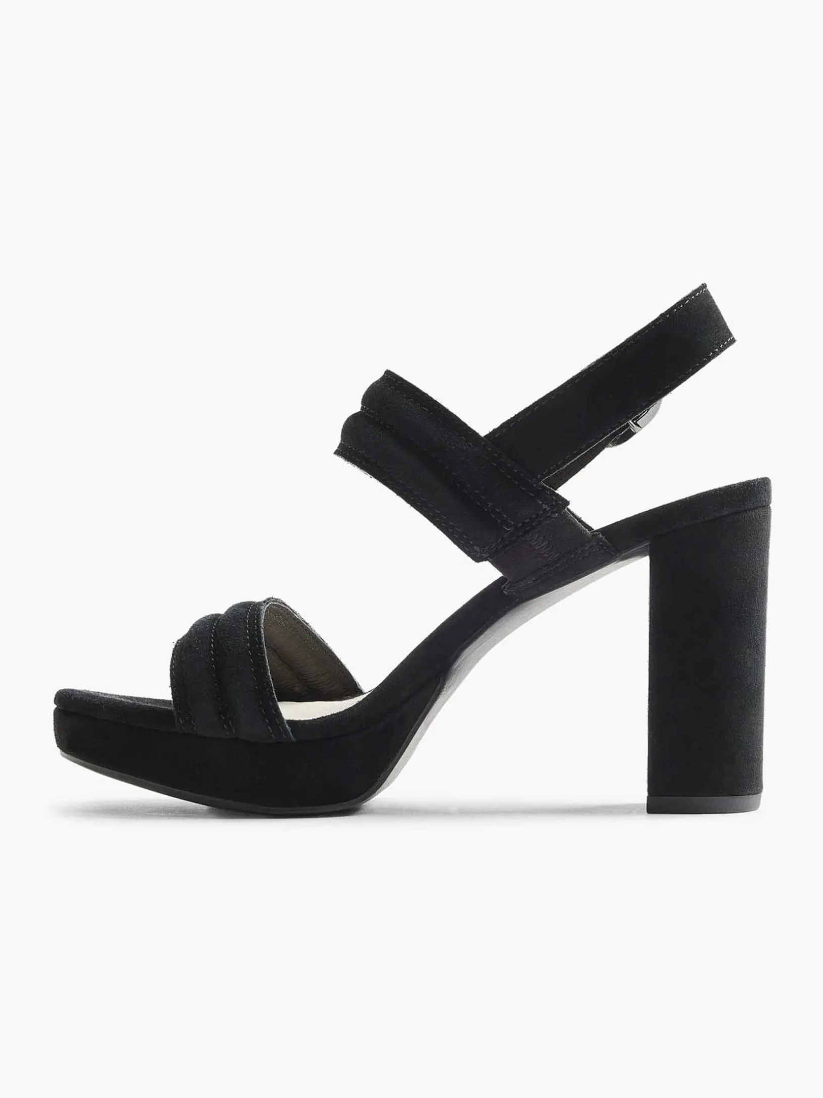 Zwarte Suede Sandalette