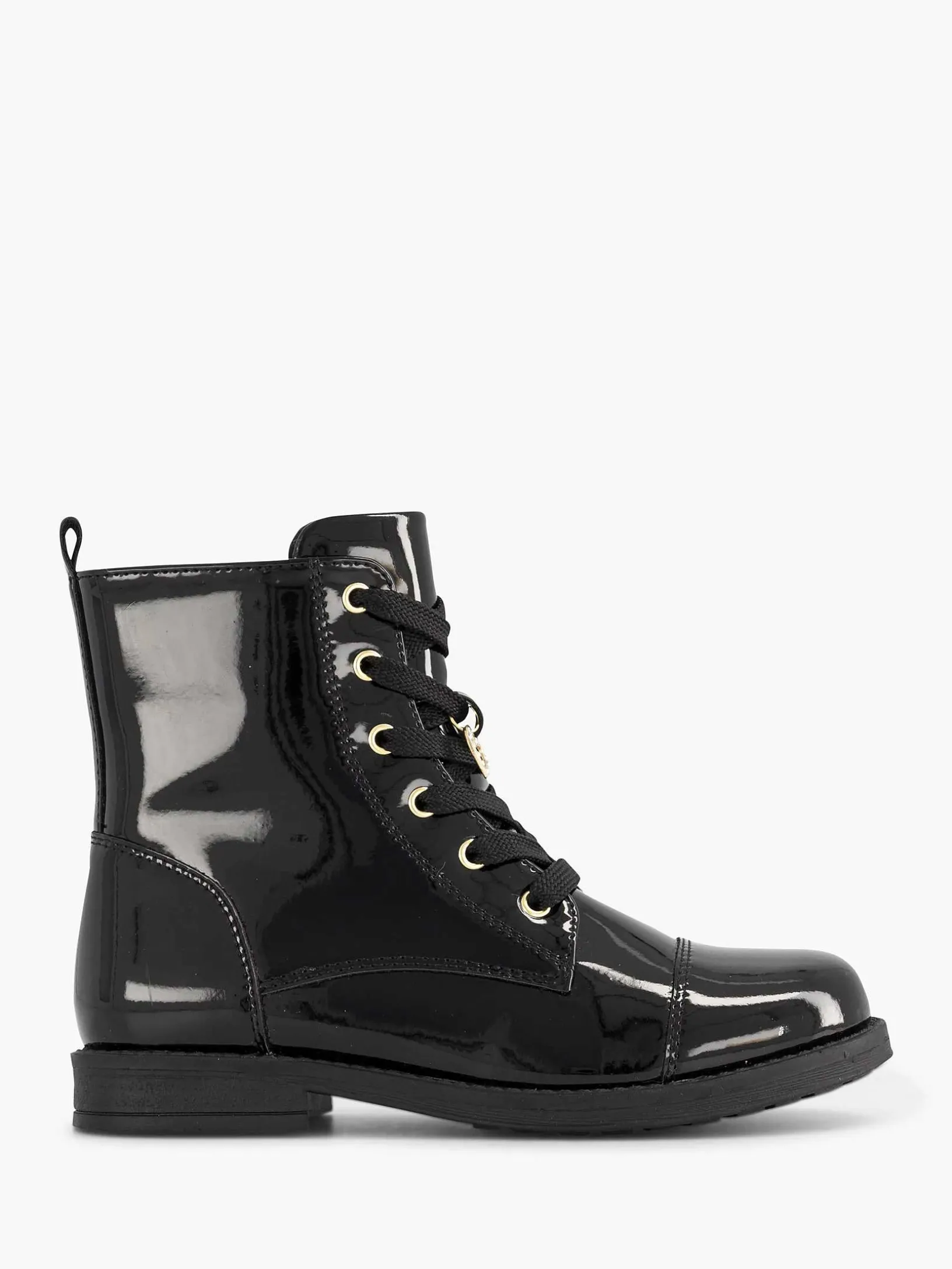 Zwarte Veterboot Lak