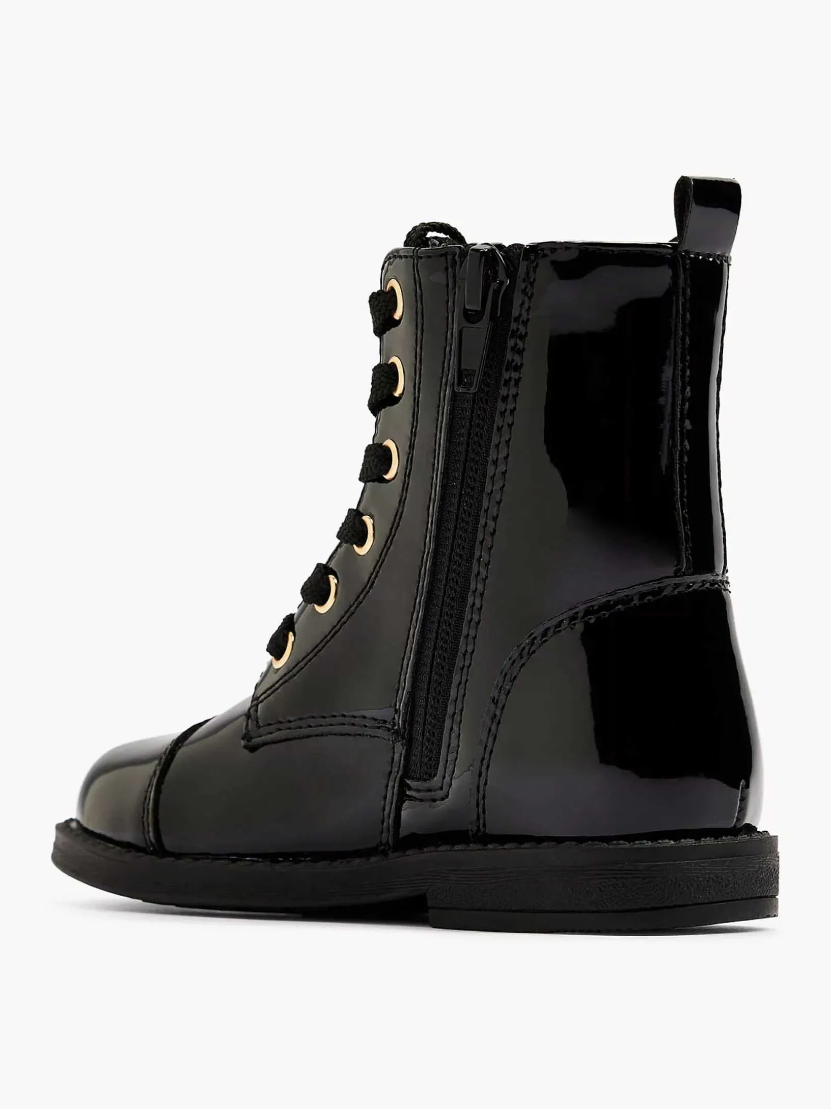Zwarte Veterboot Lak