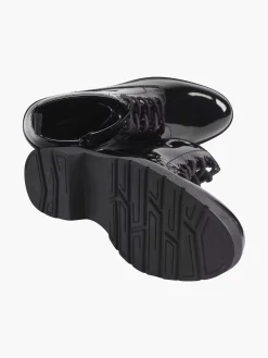 Zwarte Veterboot Lak