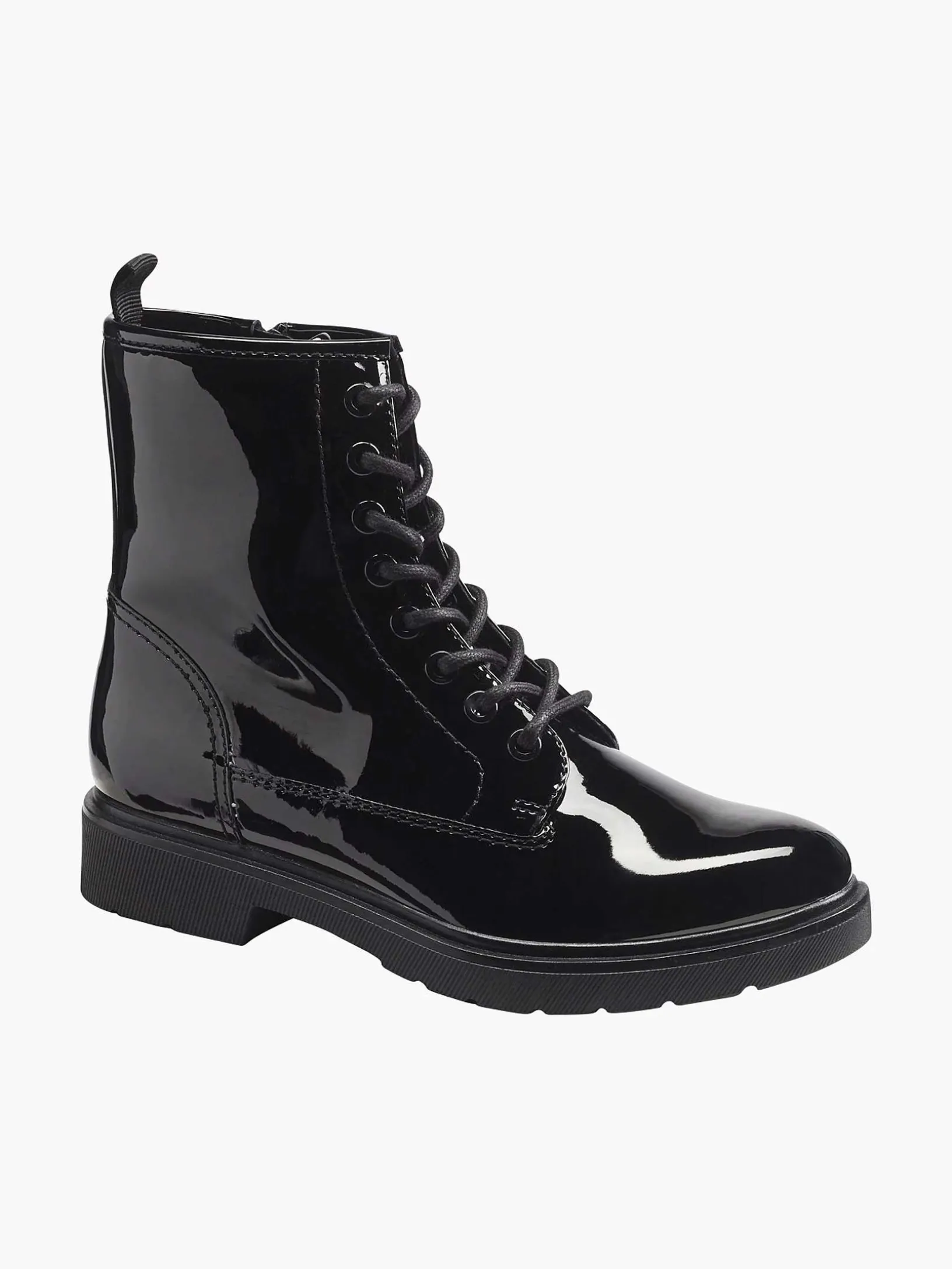 Zwarte Veterboot Lak
