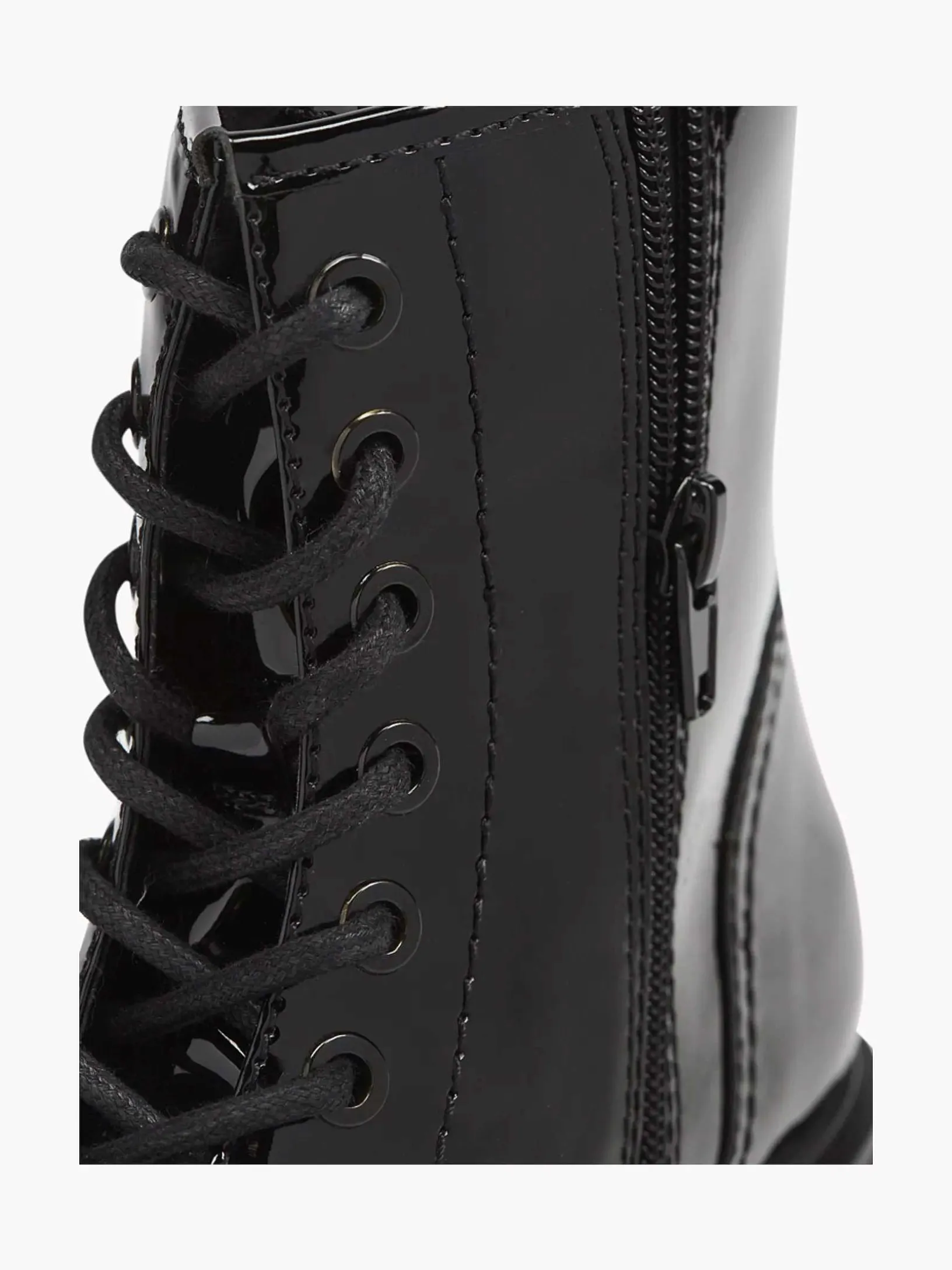 Zwarte Veterboot Lak